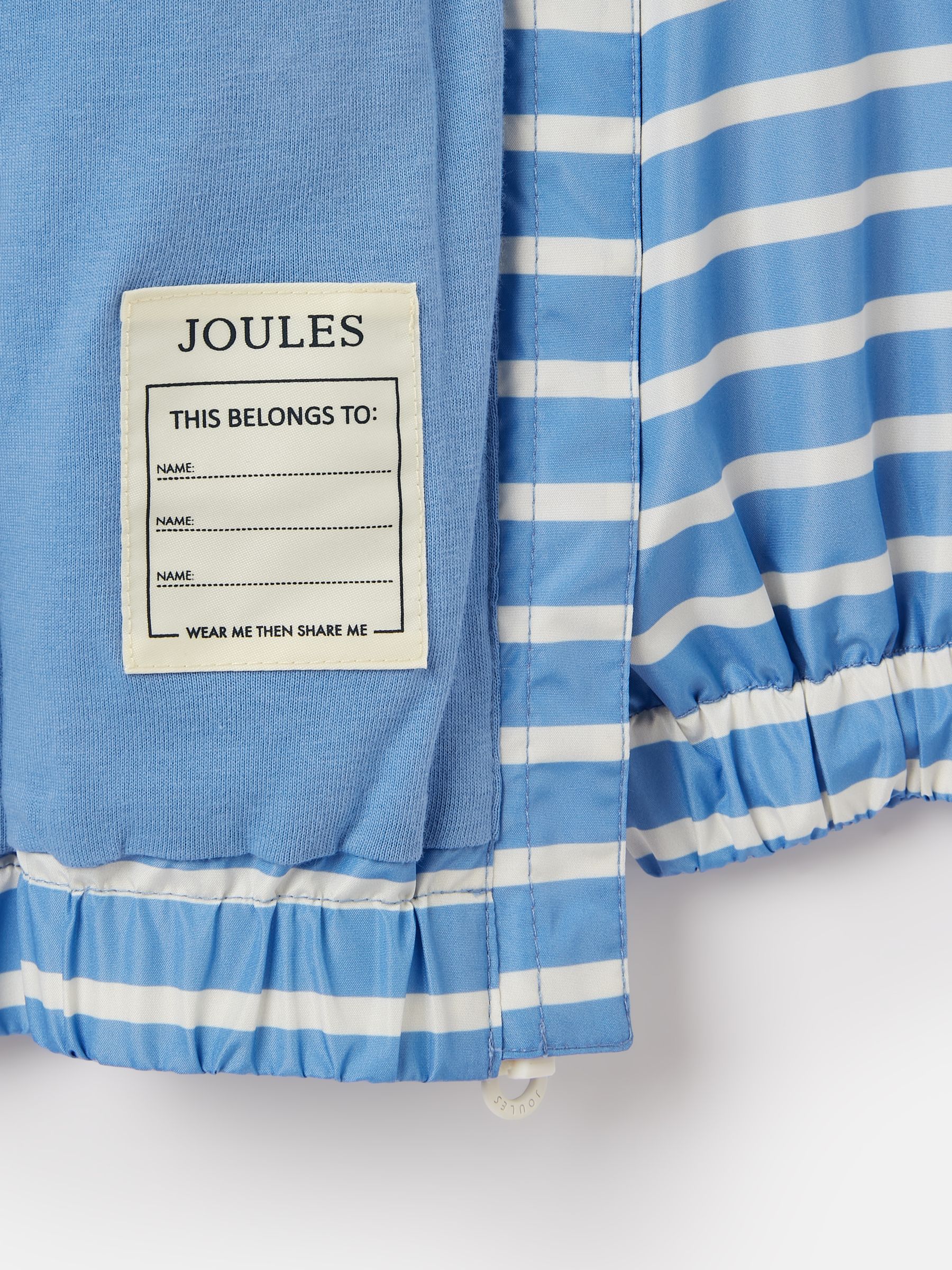 Kids' Windbreaker Blue & White Striped Waterproof Raincoat - Image 4 of 5