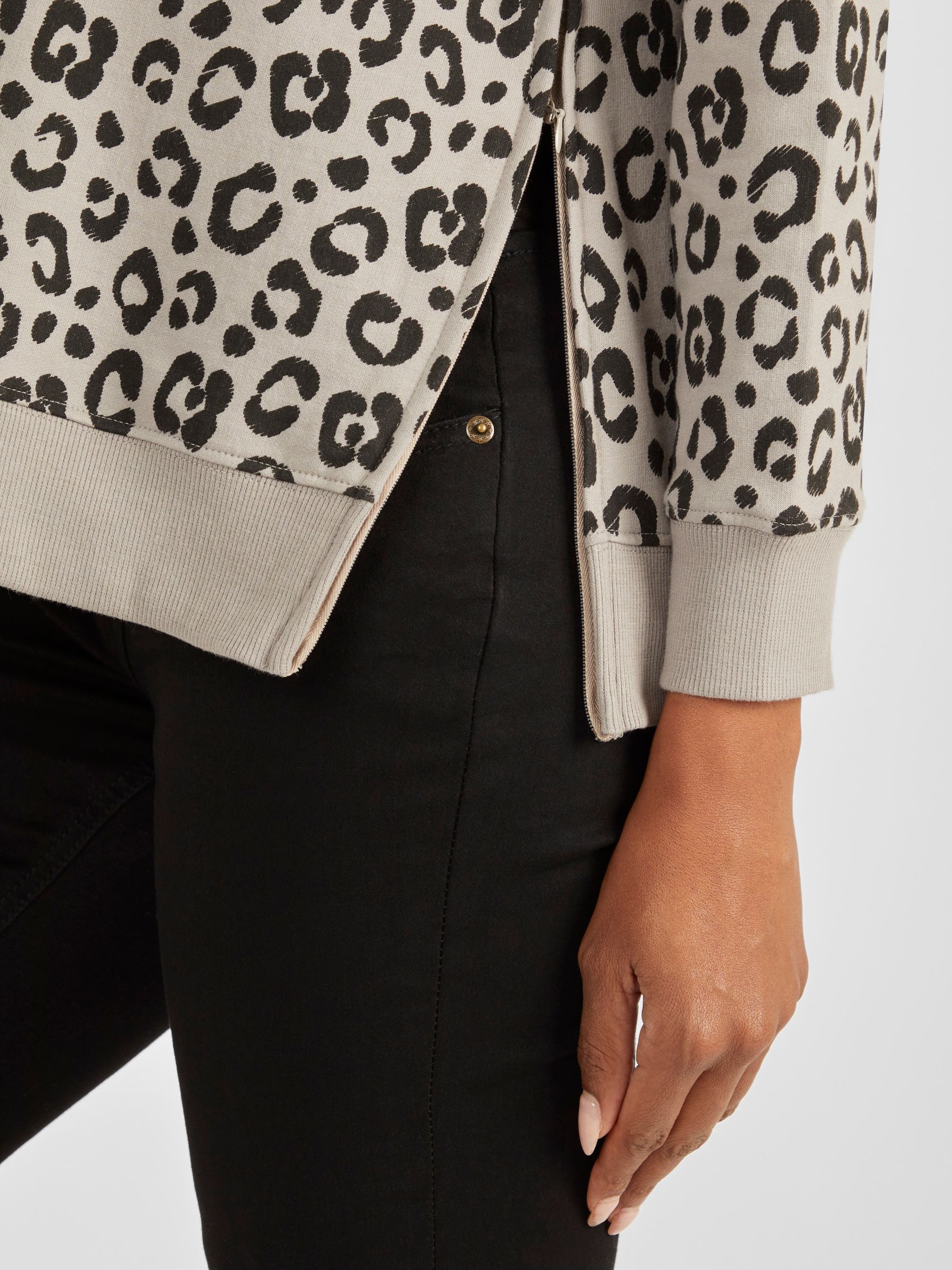 Grey Animal Print Maternity & Nursing Sweatshirt - Image 5 of 5