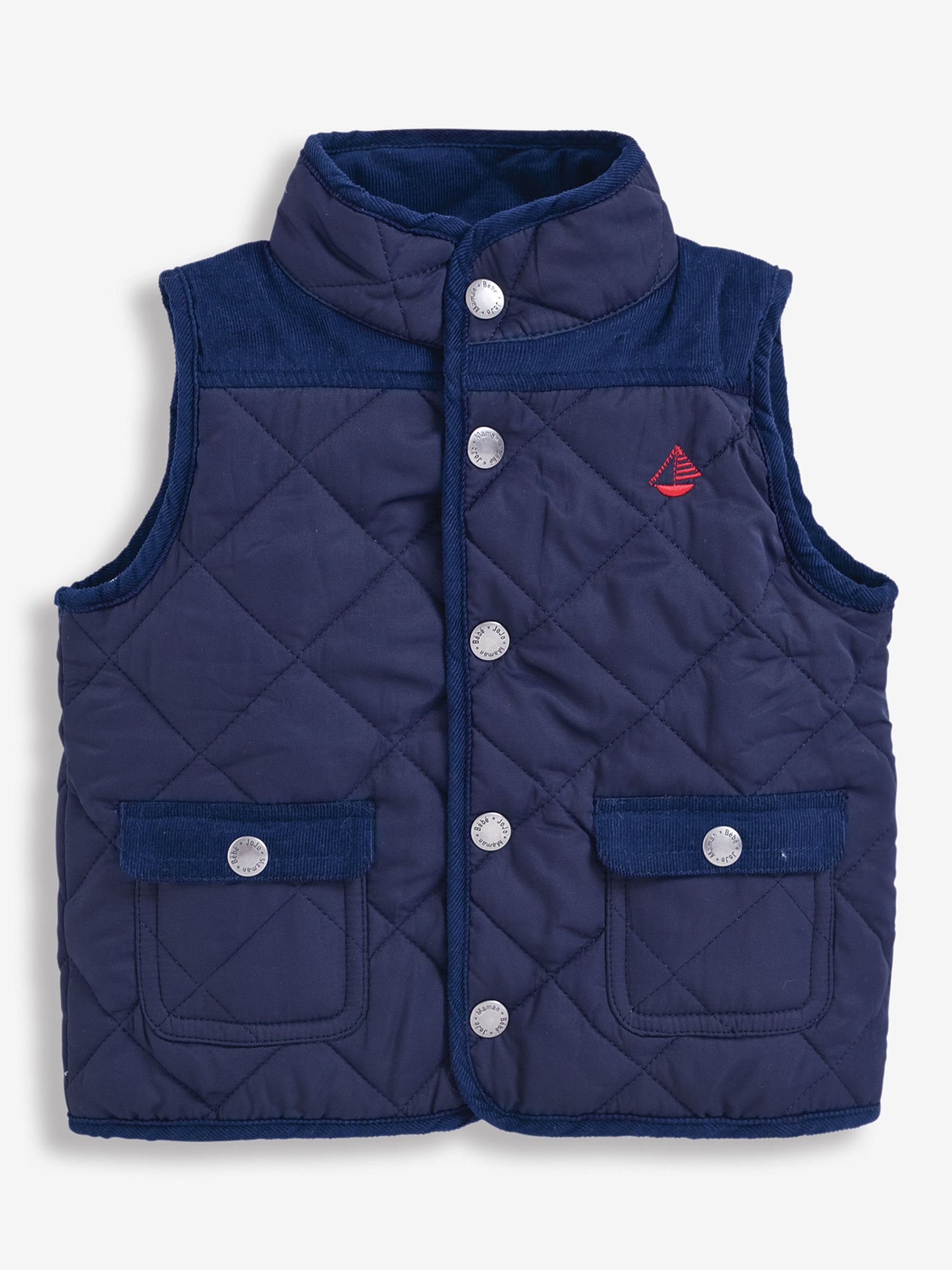 Navy Boys' Quilted Gilet - Image 3 of 5