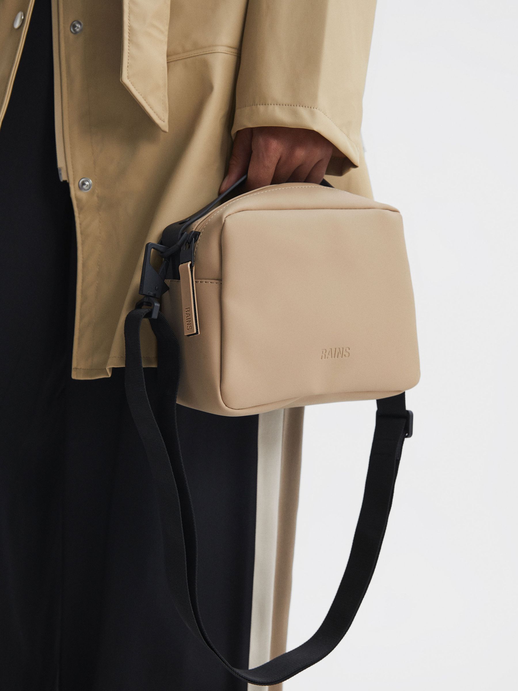 Rains Box Bag in Sand - Image 2 of 6 Rains Box Bag in Sand - Image 2 of 6