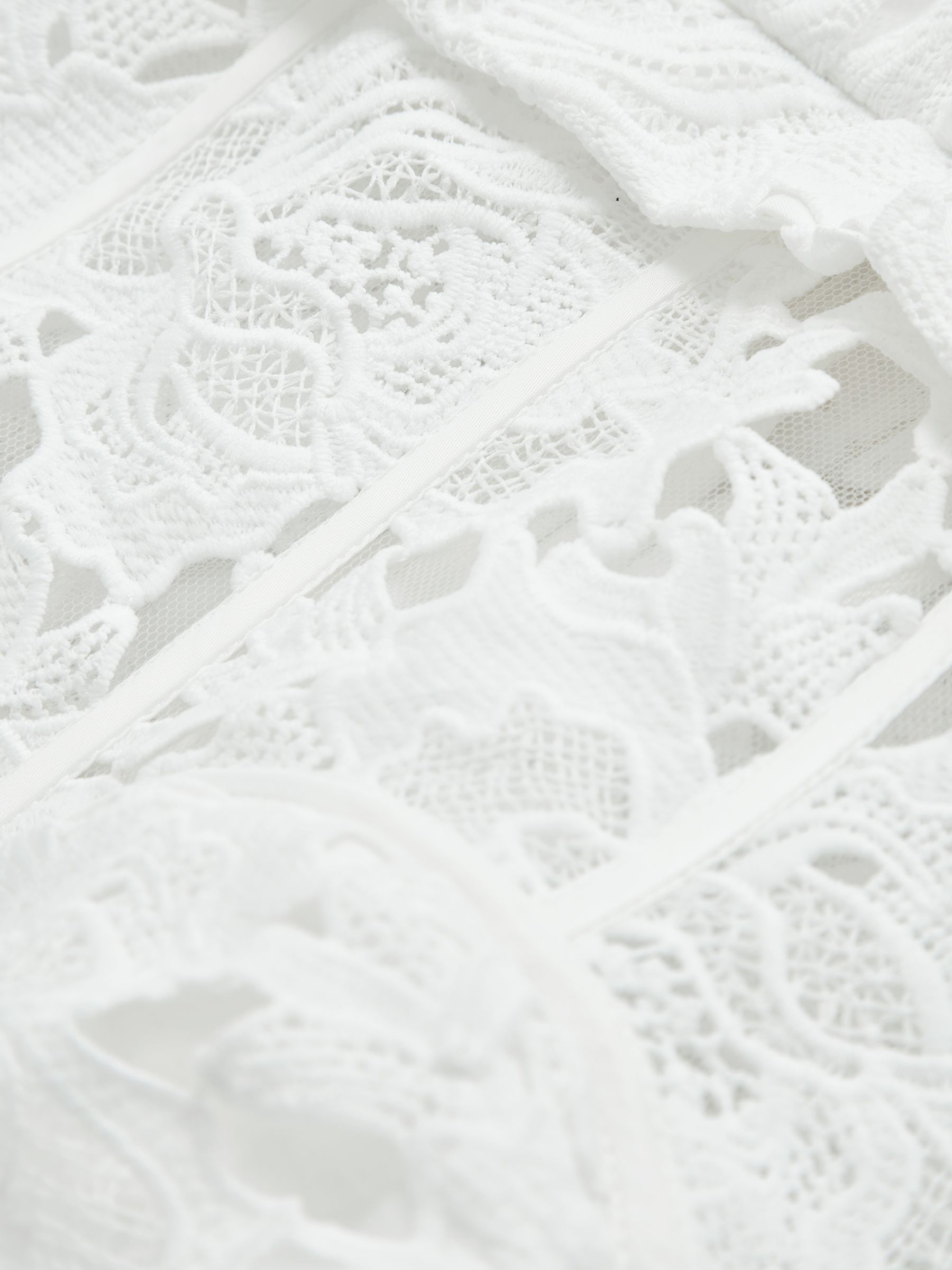 Leo Lin Bustier Lace Midi Dress in Snow - Image 5 of 5