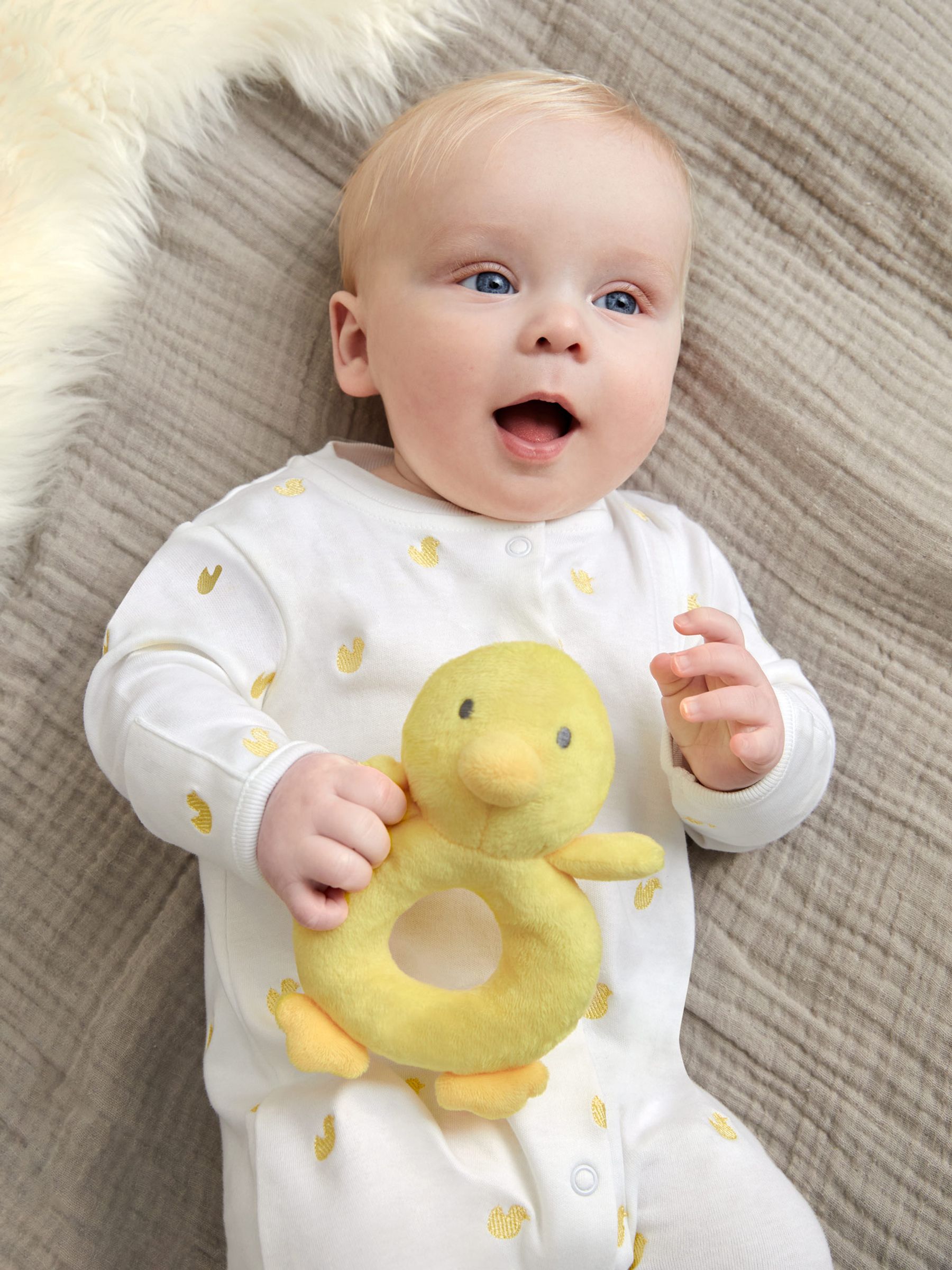 Duck Plush Ring Rattle - Image 1 of 2