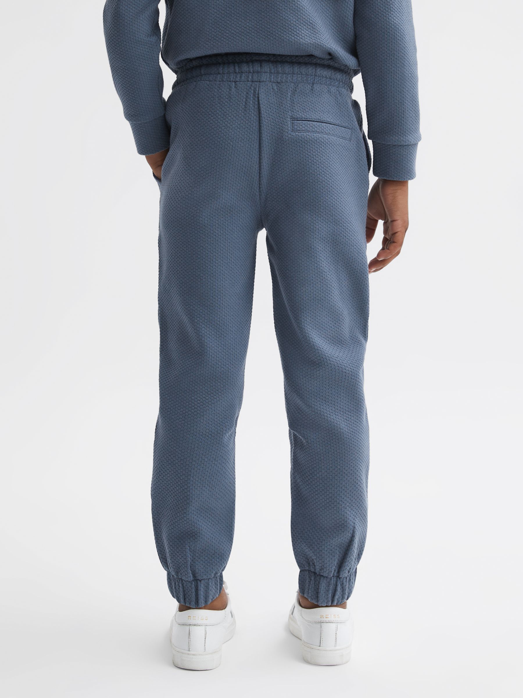 3-9 yrs Textured Drawstring Joggers in Airforce Blue - Image 4 of 5