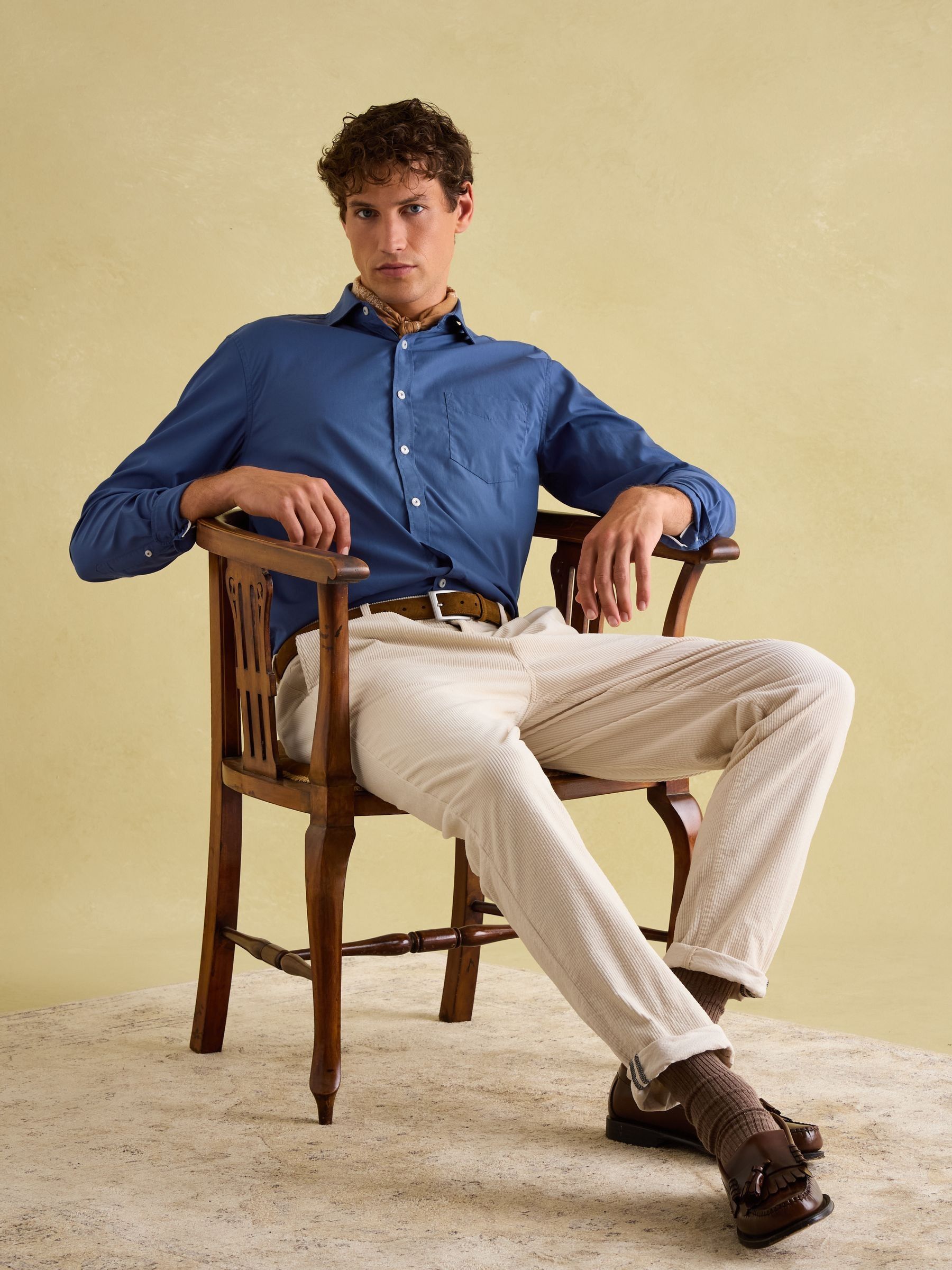 Blue Cotton Shirt - Image 6 of 9