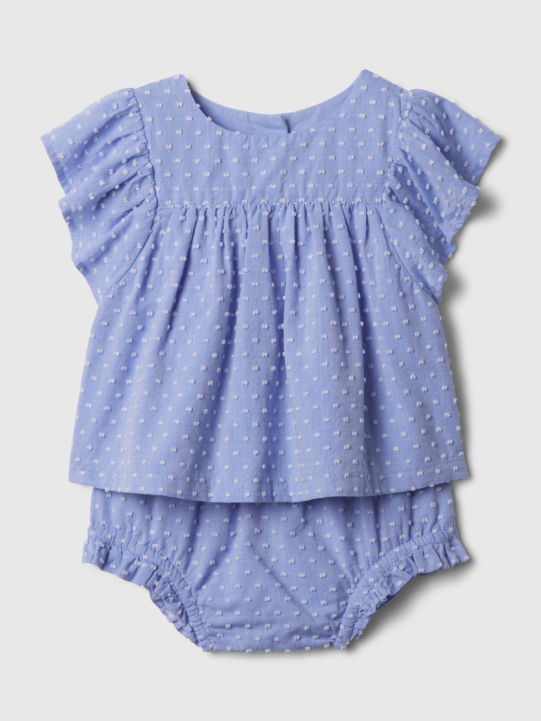Blue Ruffle Outfit Set (Newborn-24mths) - Image 1 of 2