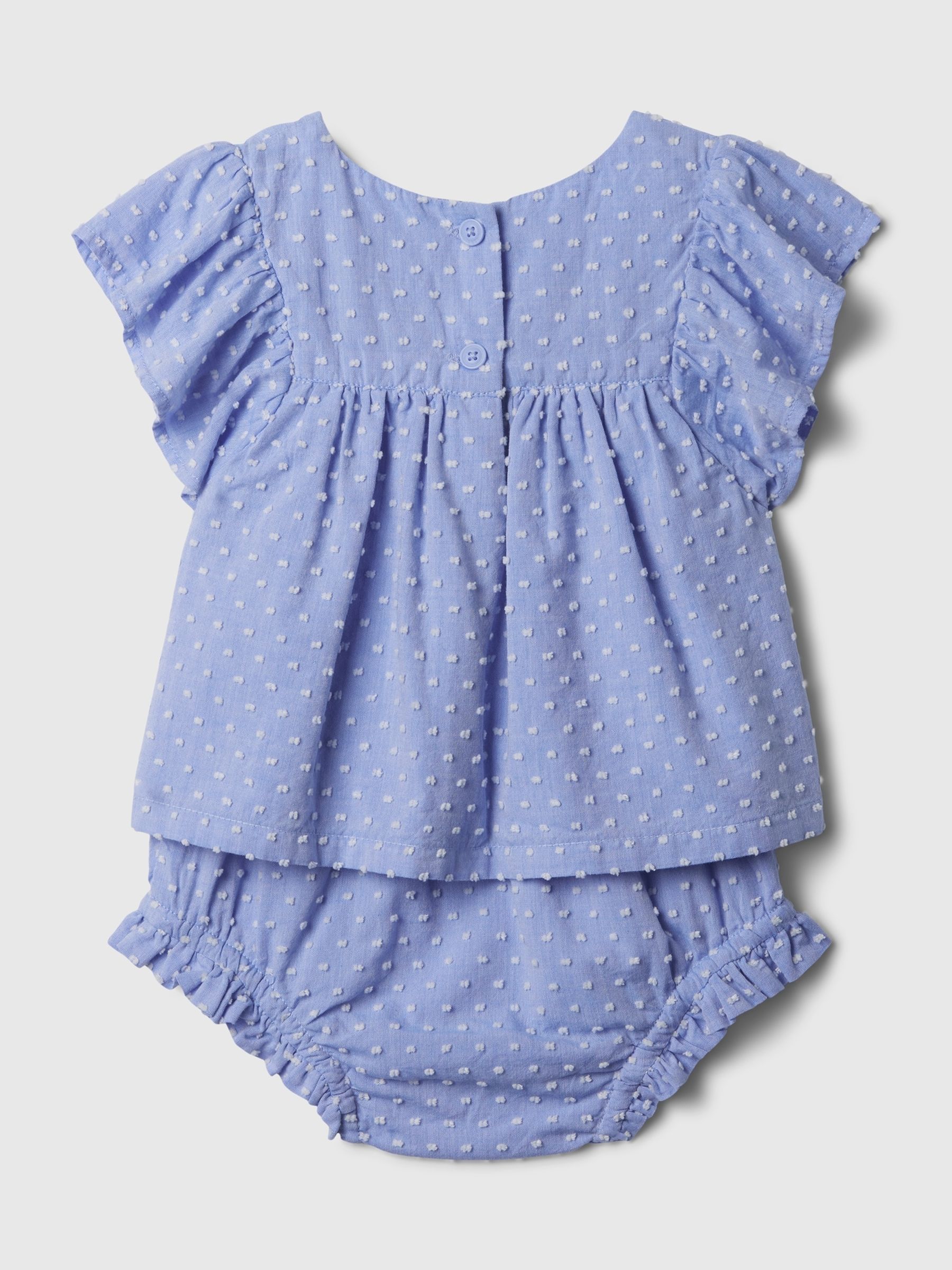 Blue Ruffle Outfit Set (Newborn-24mths) - Image 2 of 2