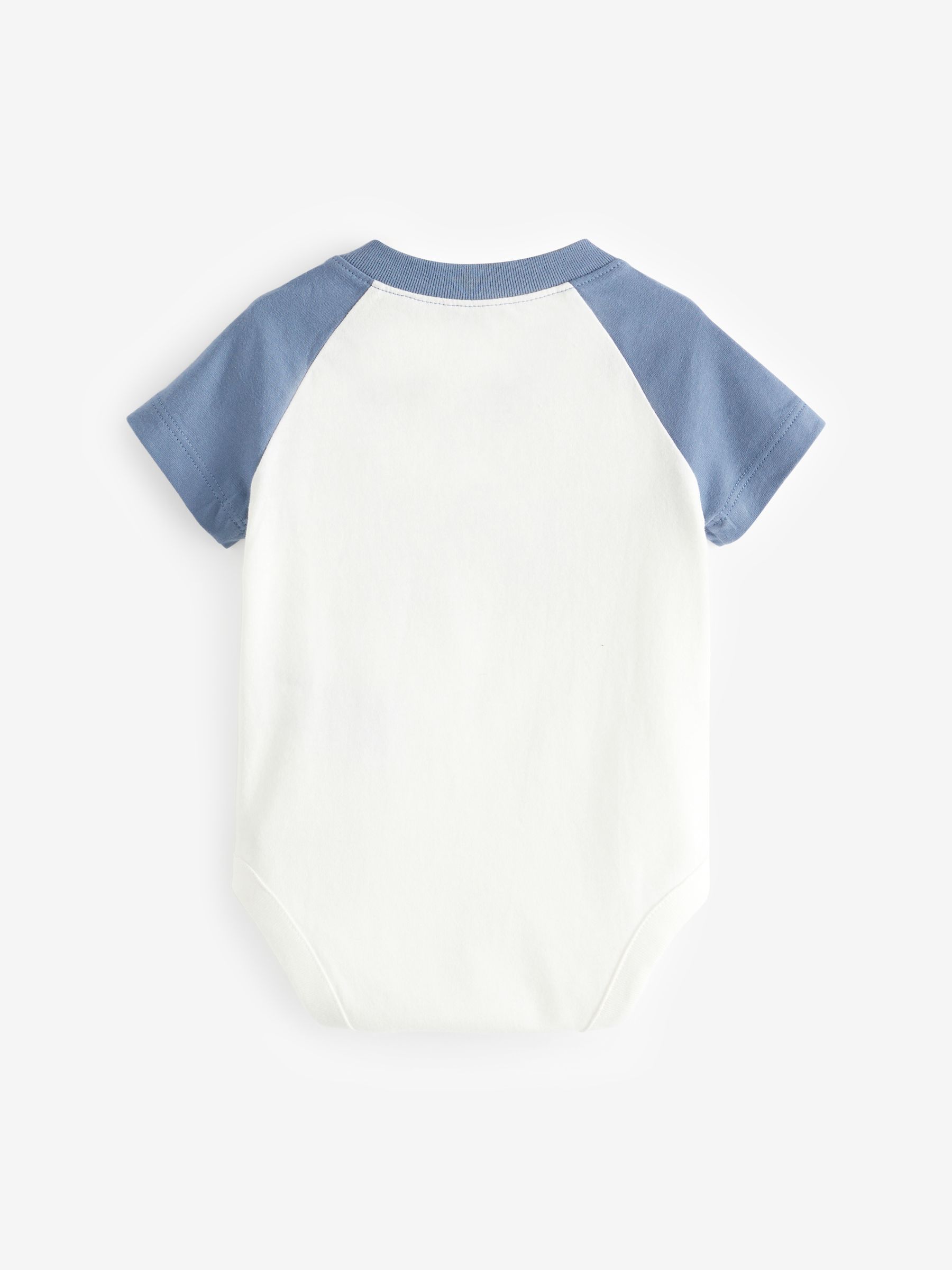 Blue Organic Cotton Brannan Bear Graphic Logo Baby Bodysuit (Newborn-24mths) - Image 2 of 4