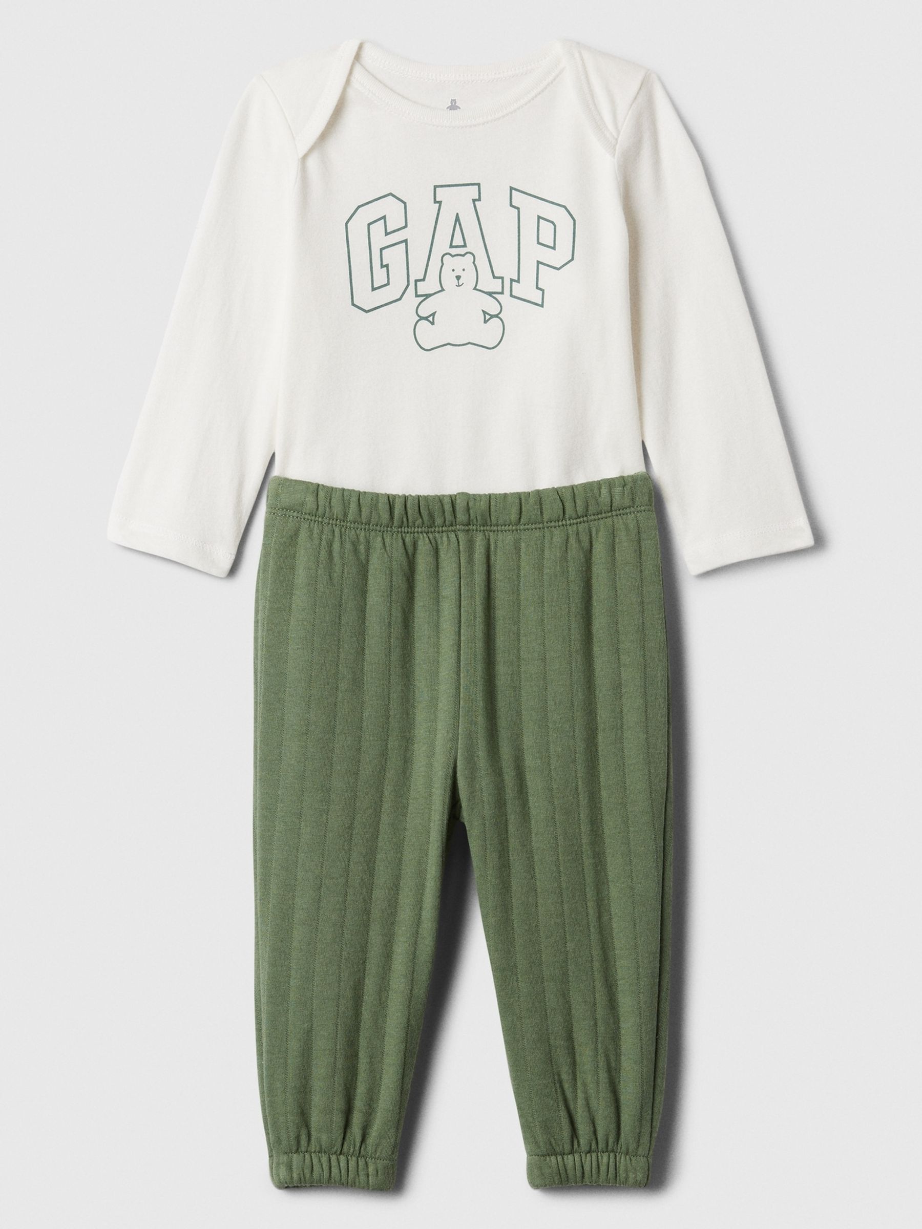 Green and White Two Piece Top and Legging Set (Newborn-24mths) - Image 1 of 1