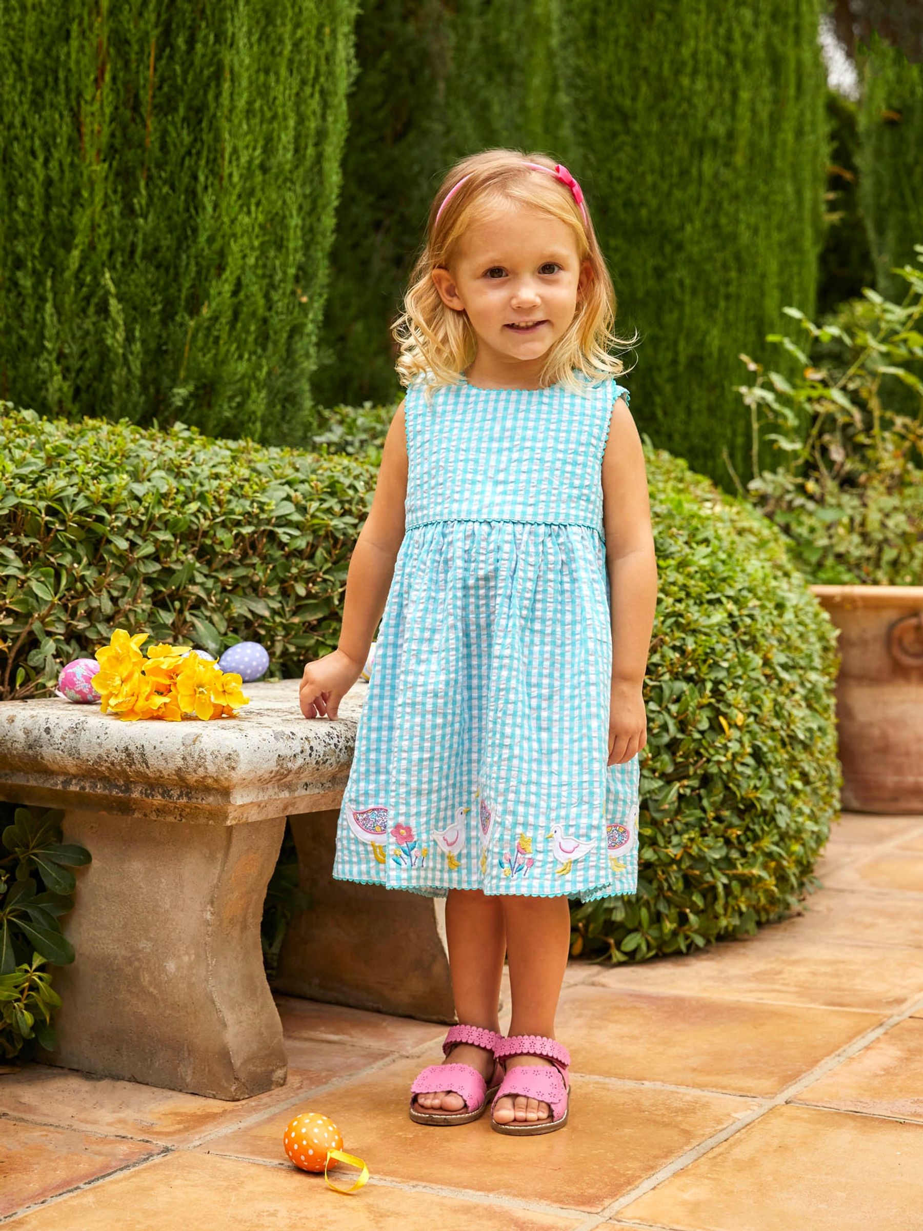Duck Egg Gingham Duck Appliqué Dress - Image 2 of 5