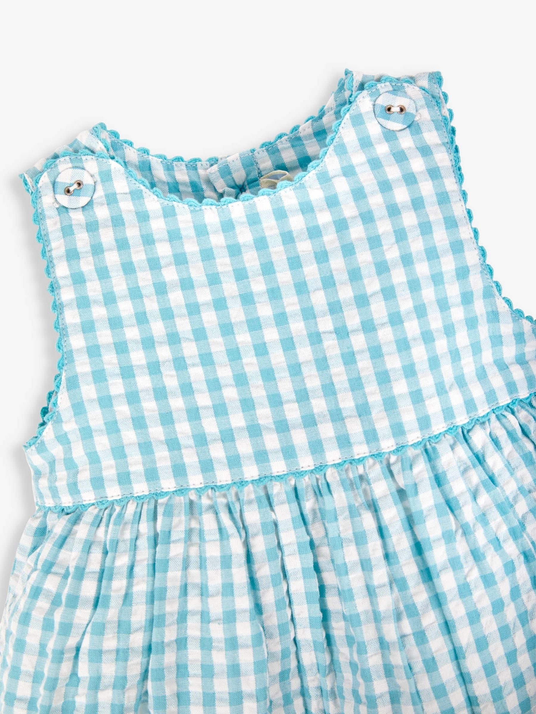 Duck Egg Gingham Duck Appliqué Dress - Image 4 of 5