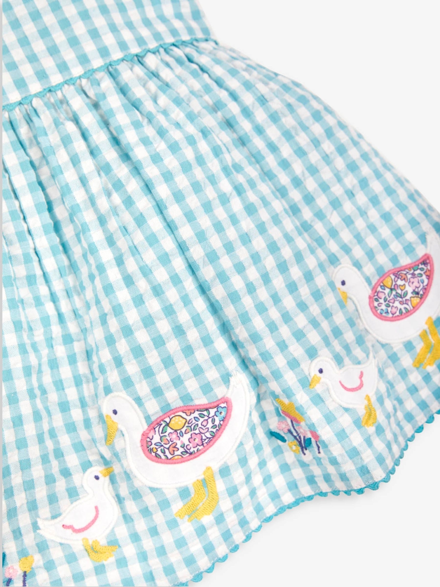 Duck Egg Gingham Duck Appliqué Dress - Image 5 of 5