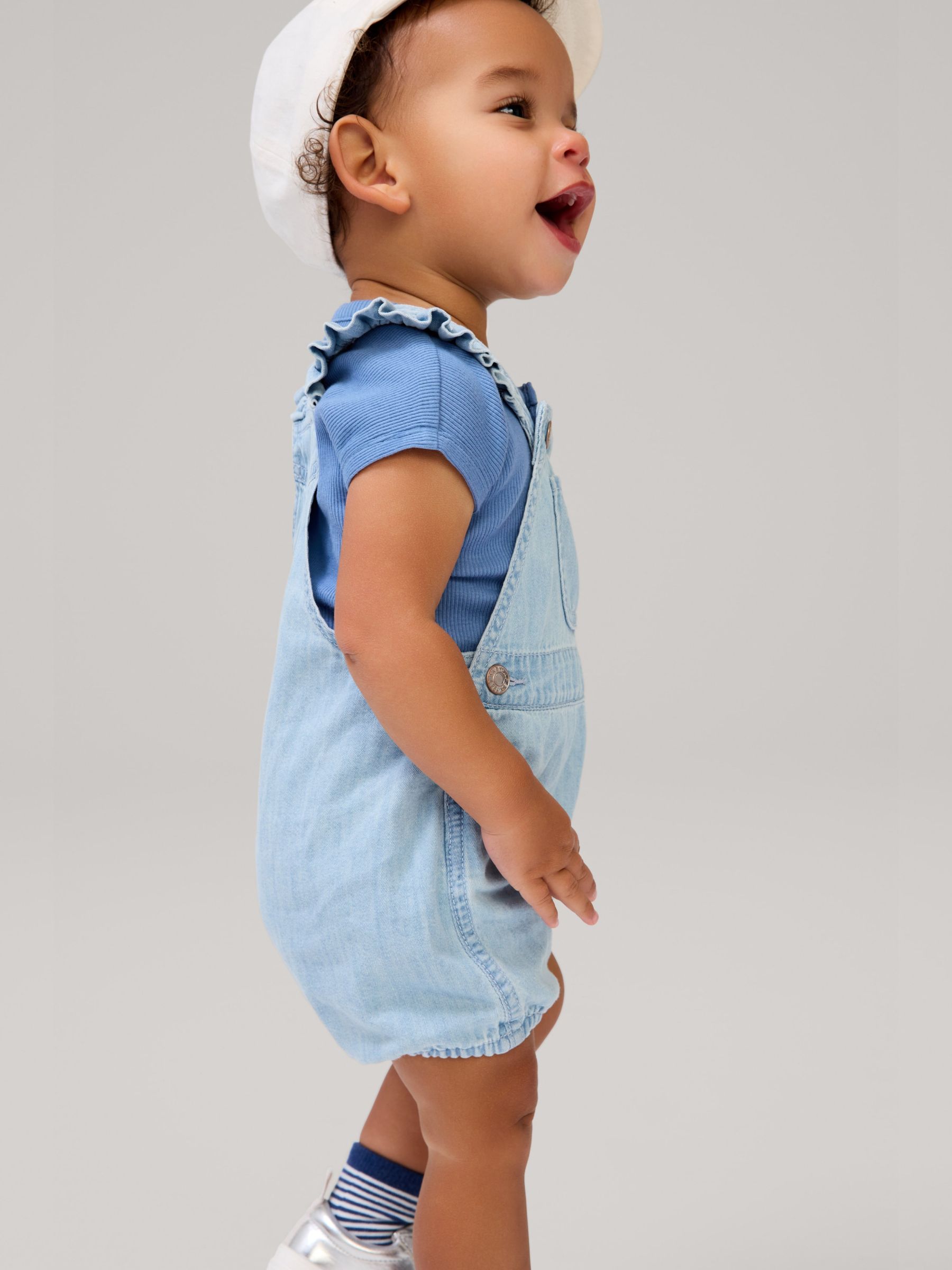 Blue Baby Denim Dungarees (Newborn-24mths) - Image 2 of 3 Blue Baby Denim Dungarees (Newborn-24mths) - Image 2 of 3