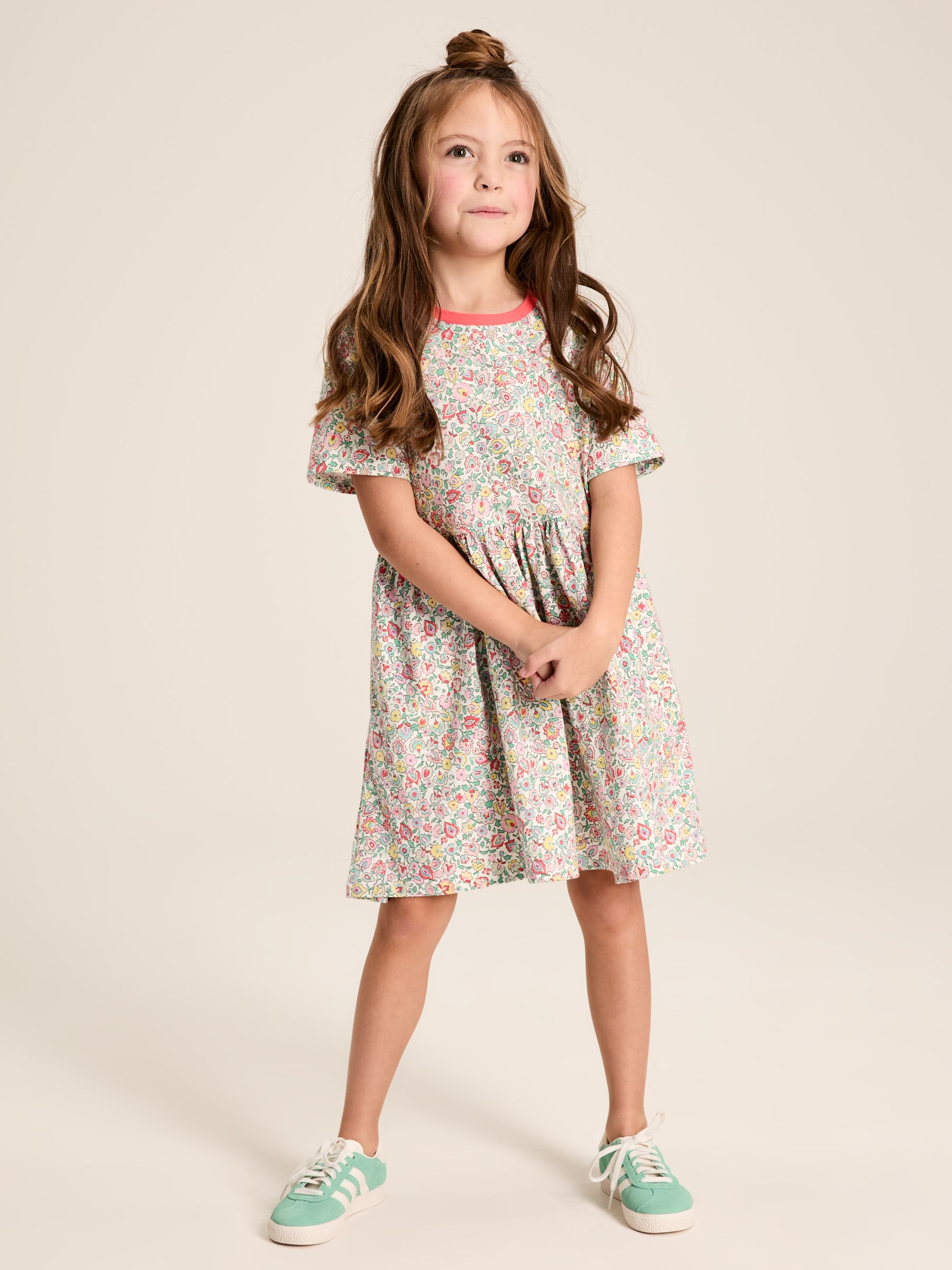 Girls' Skye Multi Print Jersey T-Shirt Dress - Image 1 of 5