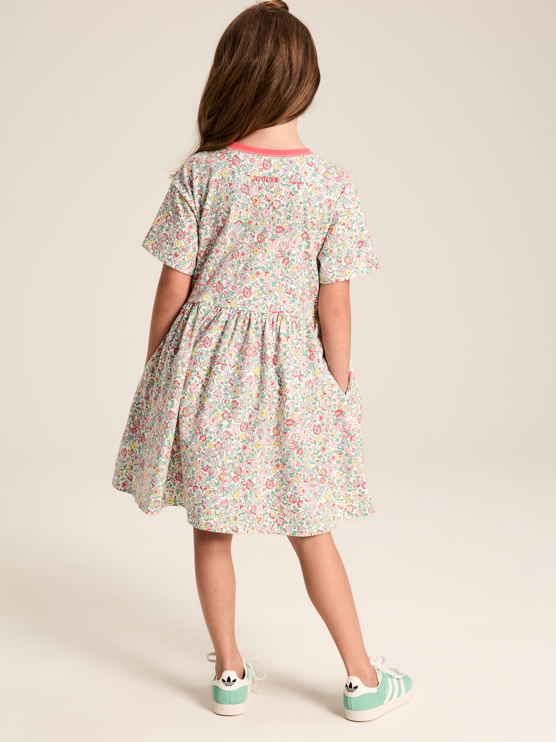 Girls' Skye Multi Print Jersey T-Shirt Dress - Image 3 of 5