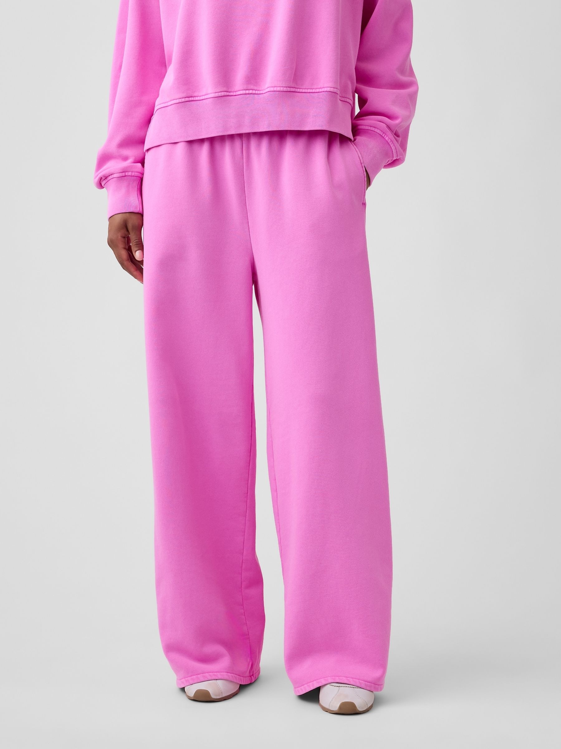Pink Vintage Soft Baggy Wide-Leg Joggers - Image 1 of 5