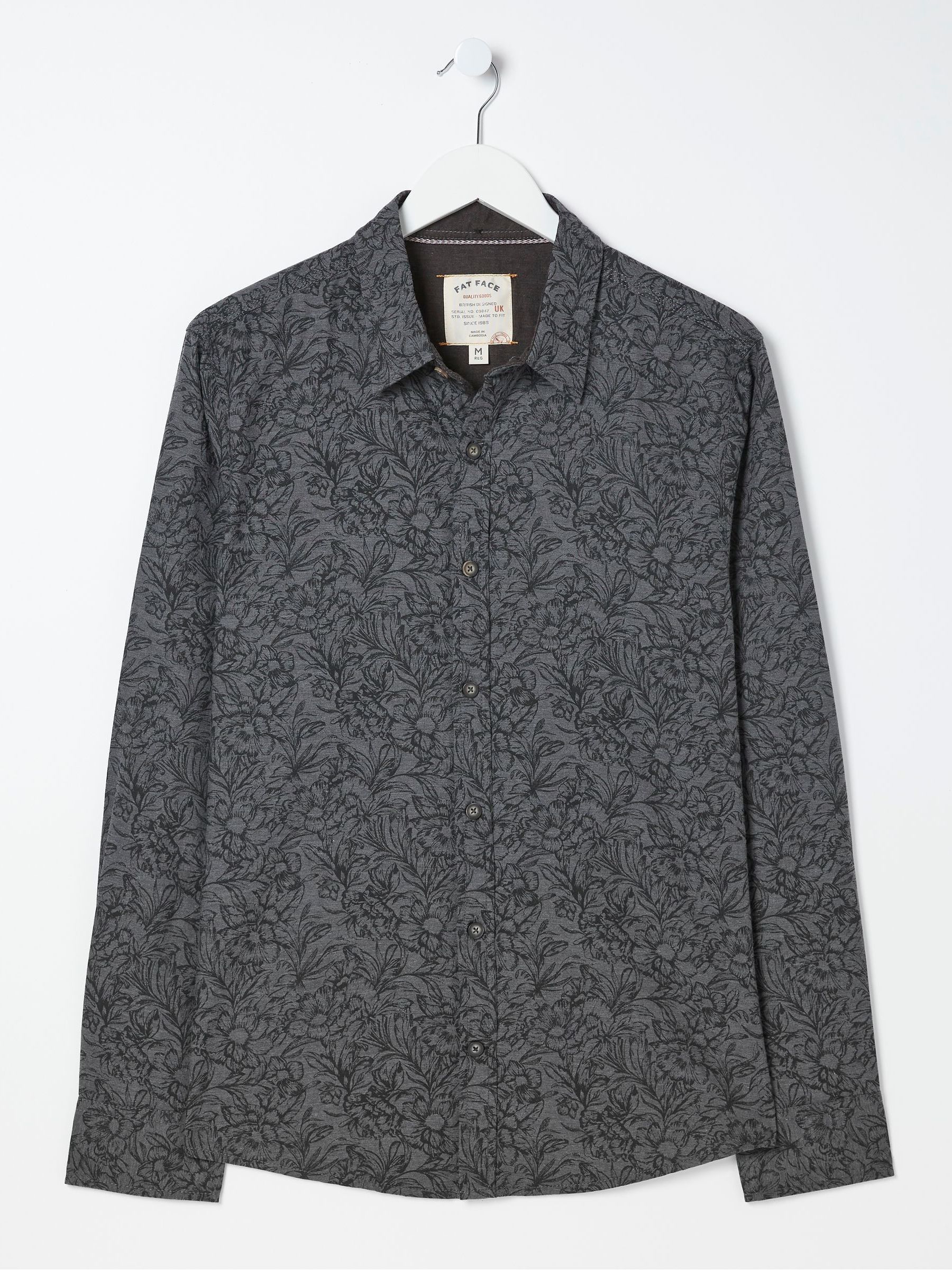 Grey Wild Floral Print Shirt - Image 3 of 3