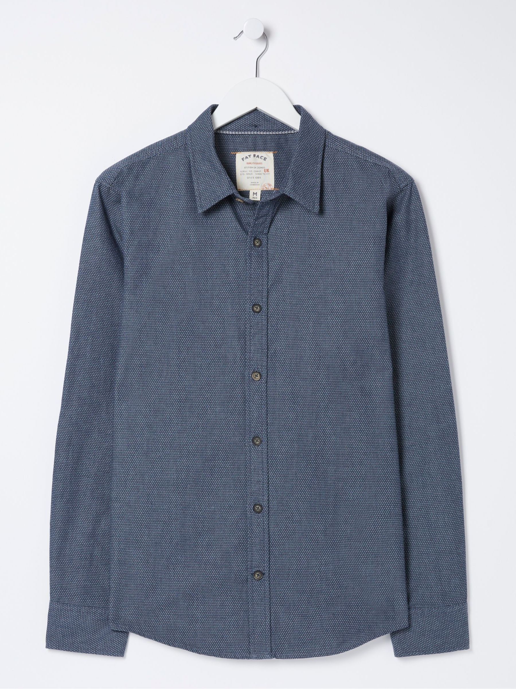 Blue Hythe Dobby Shirt - Image 5 of 5