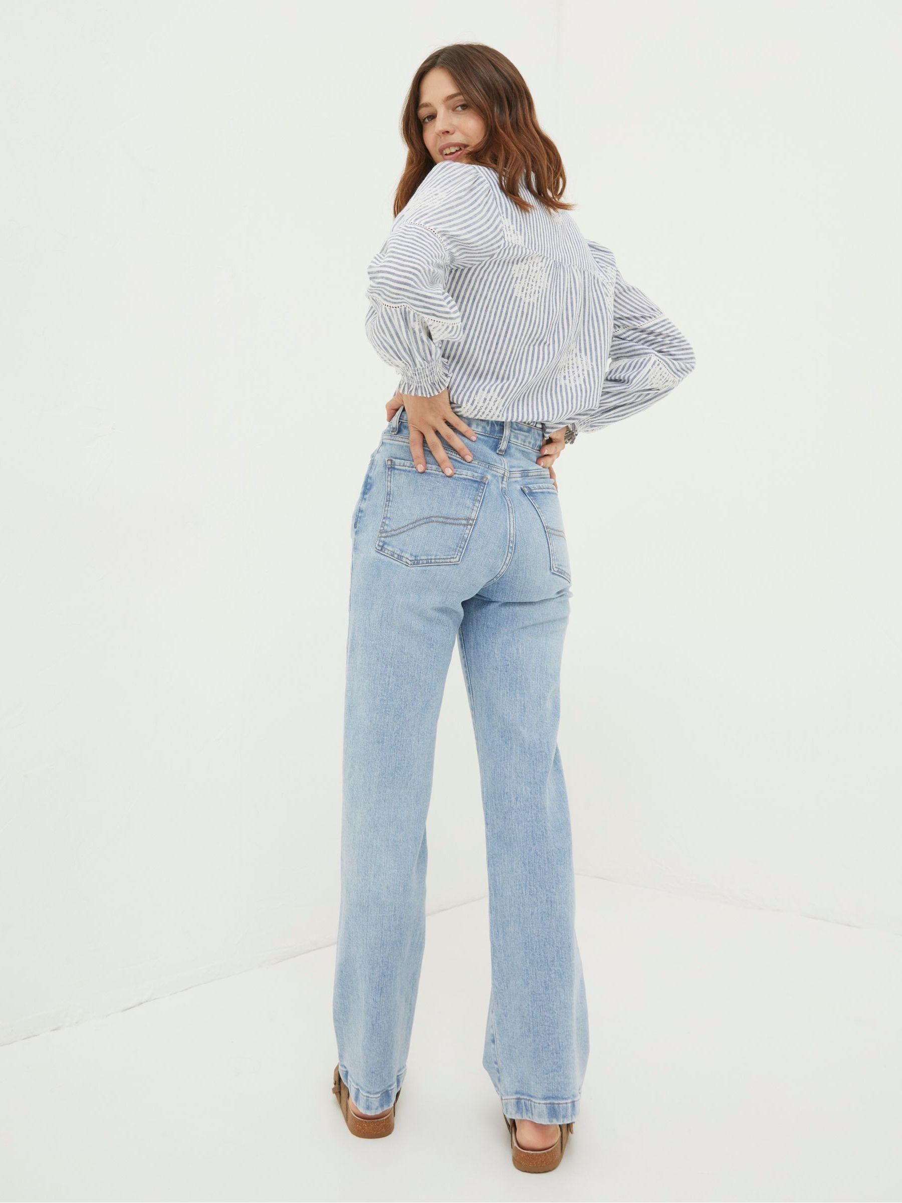 Elise Light Blue Wide Leg Jeans - Image 2 of 6