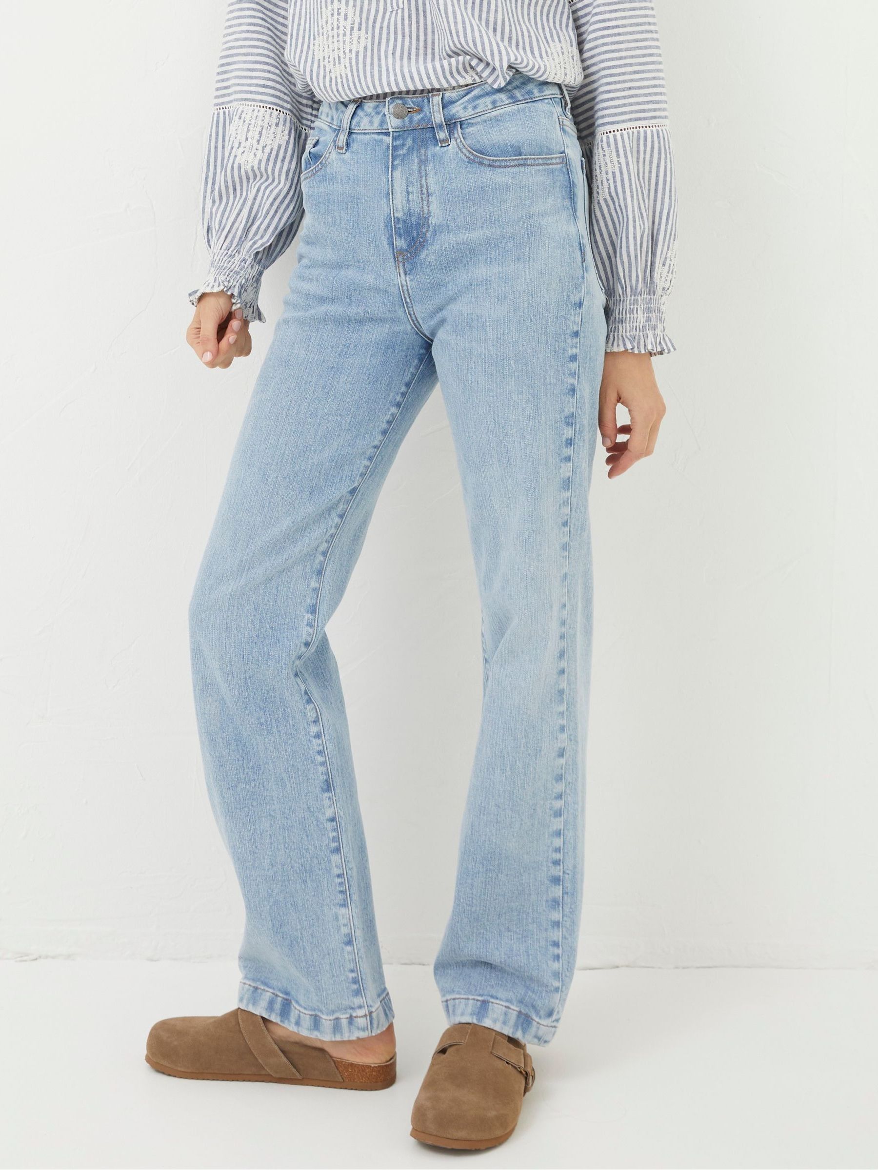 Elise Light Blue Wide Leg Jeans - Image 3 of 6