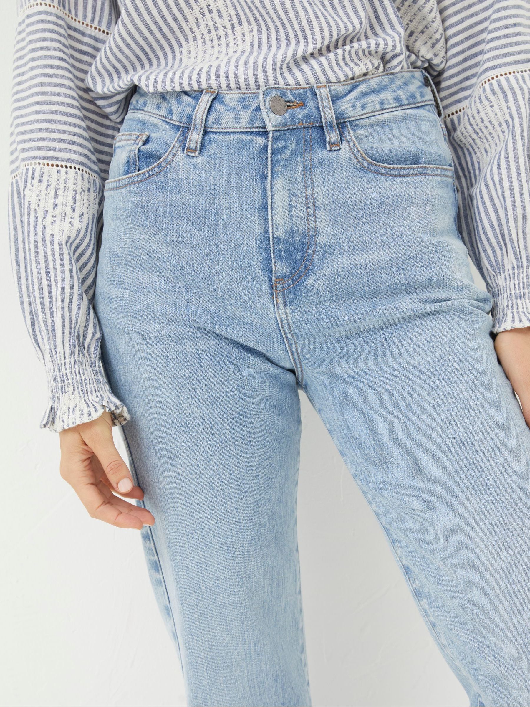 Elise Light Blue Wide Leg Jeans - Image 4 of 6