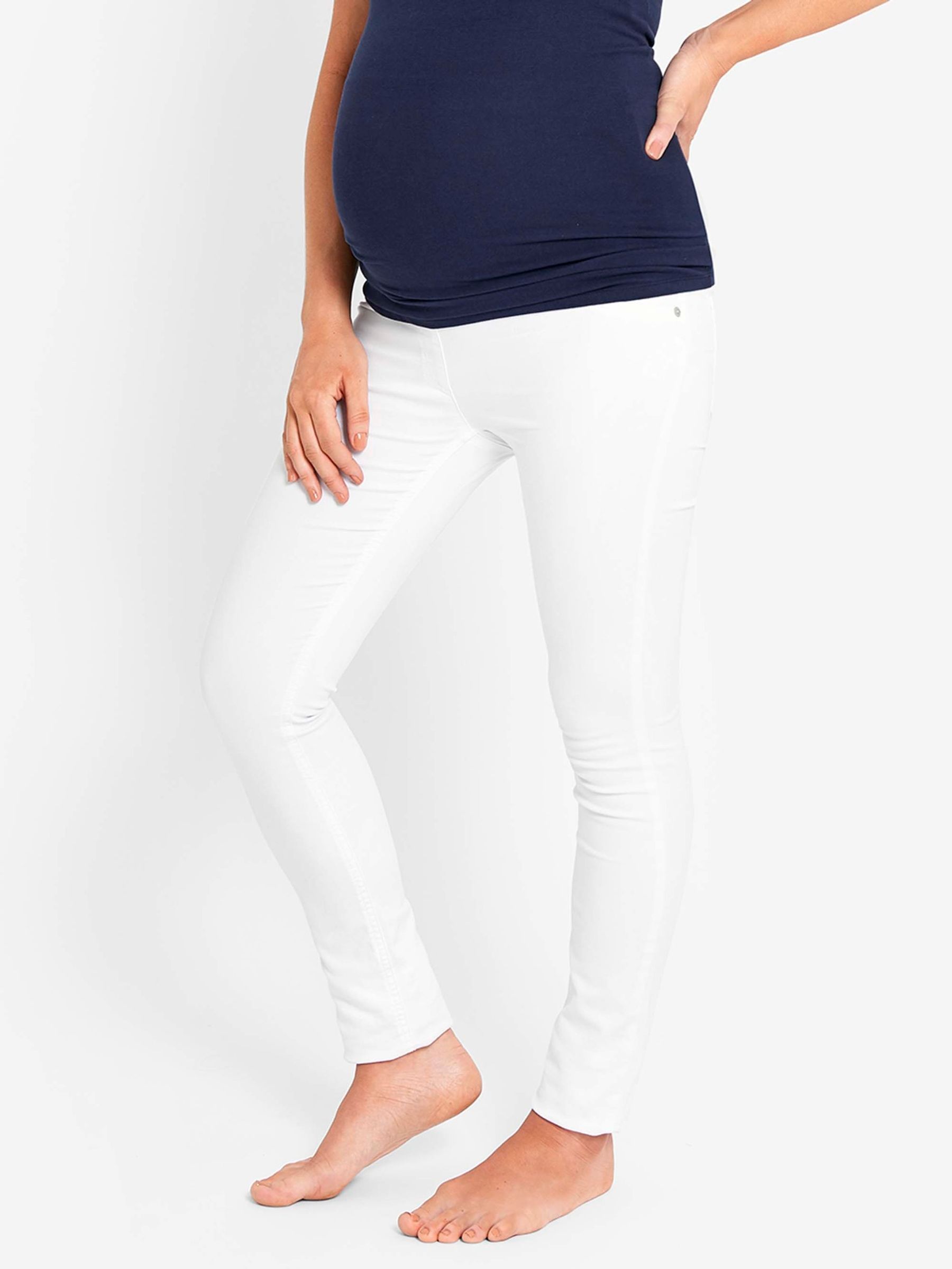 White Superstretch Skinny Maternity Denim Jeans - Image 2 of 4