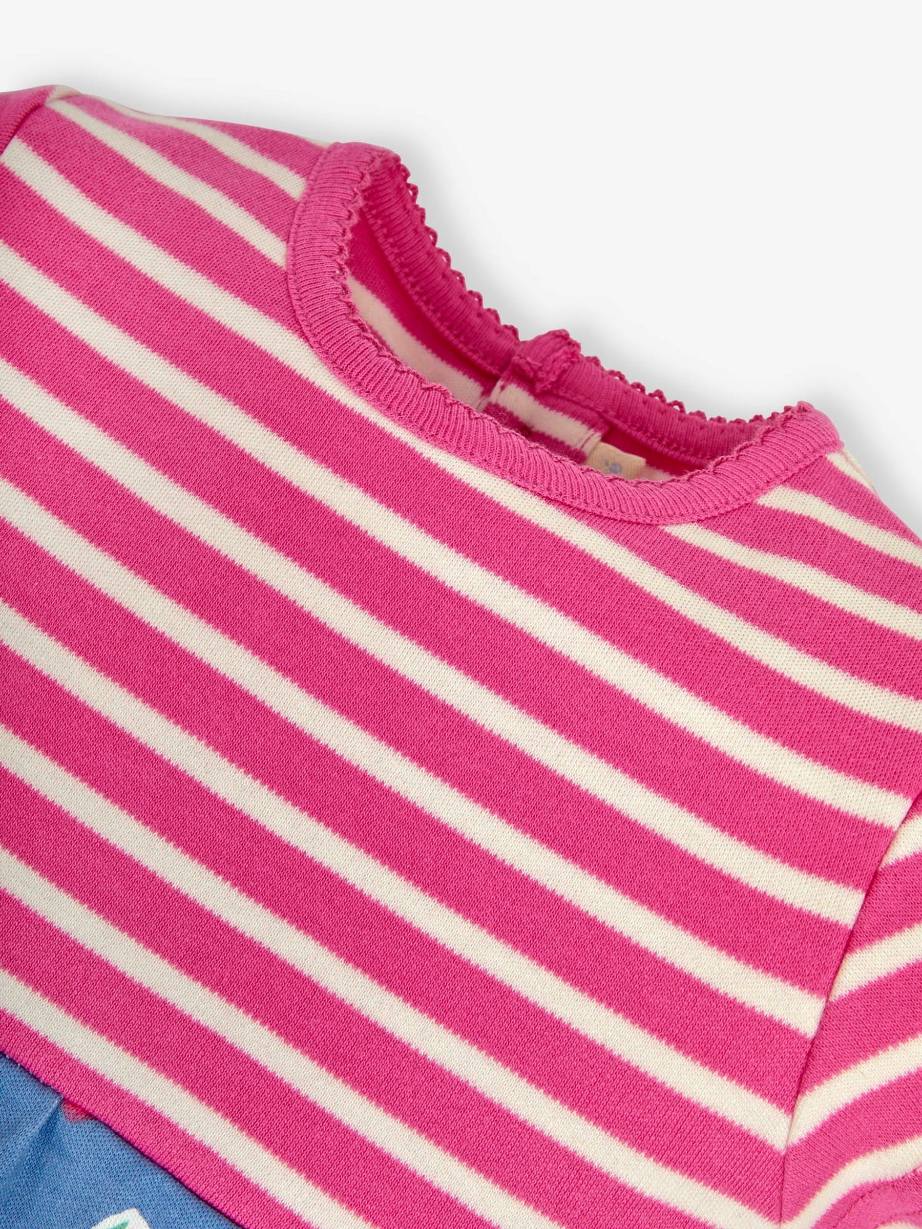 Pink Pink Stripe & Strawberry Print With Pet In Pocket Combo Dress - Image 5 of 6