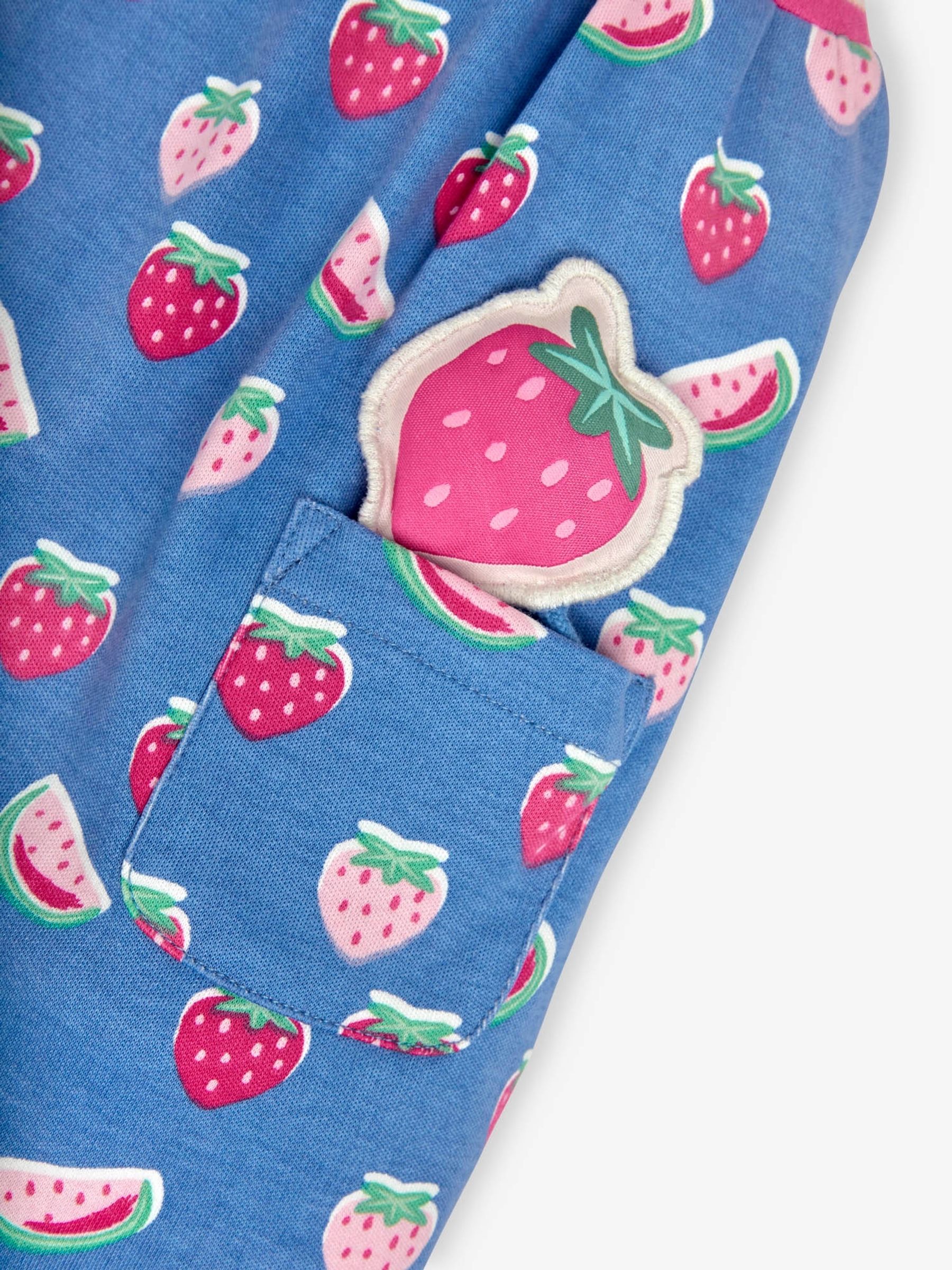 Pink Pink Stripe & Strawberry Print With Pet In Pocket Combo Dress - Image 6 of 6