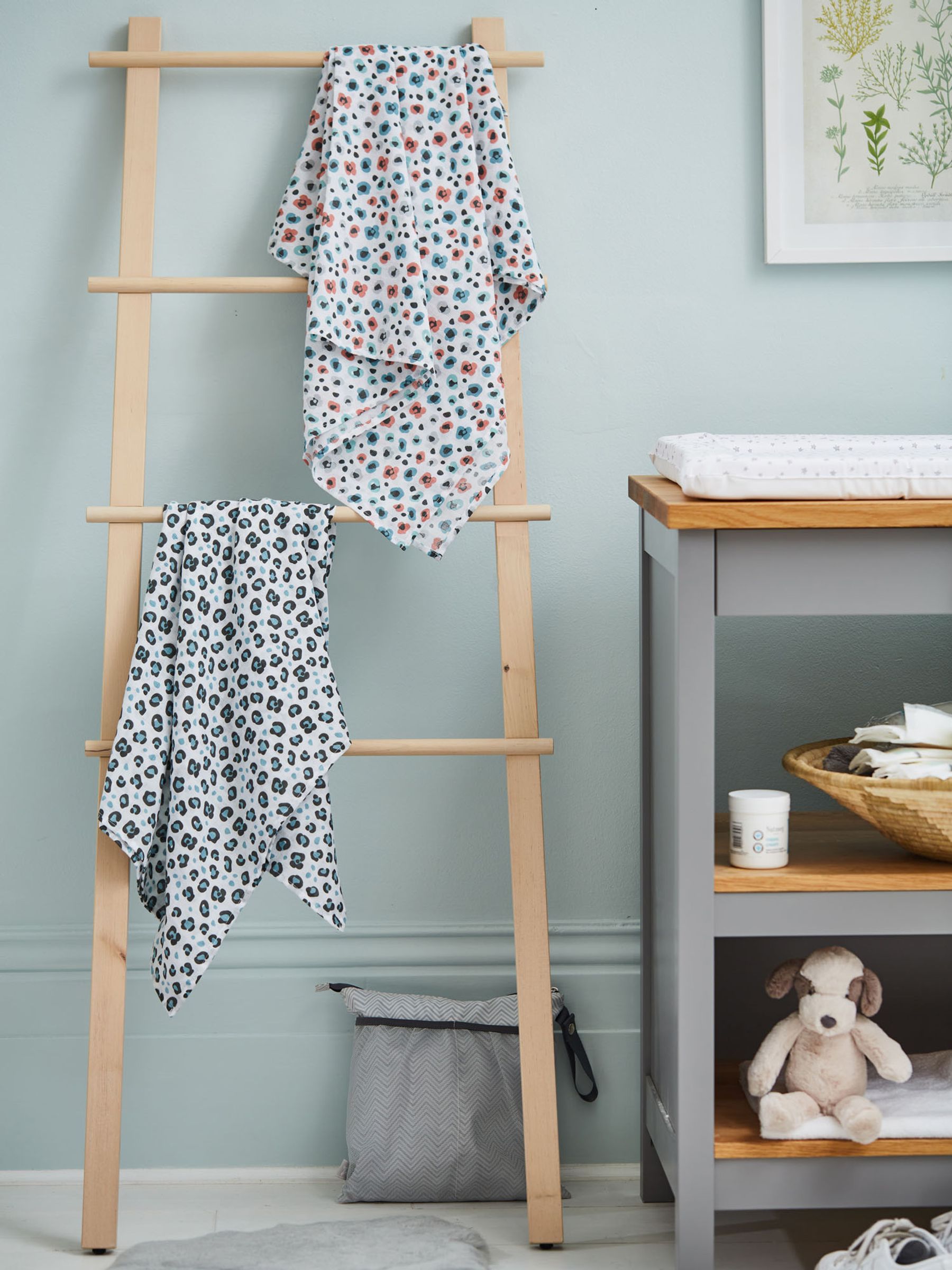 2-Pack Extra Large Leopard Print Muslins - Image 1 of 5