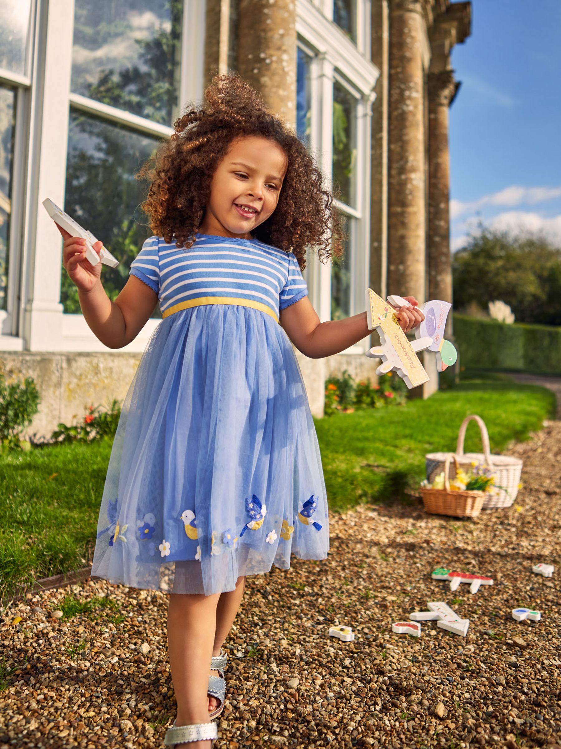 Cornflower Bird Tulle Party Dress - Image 1 of 5