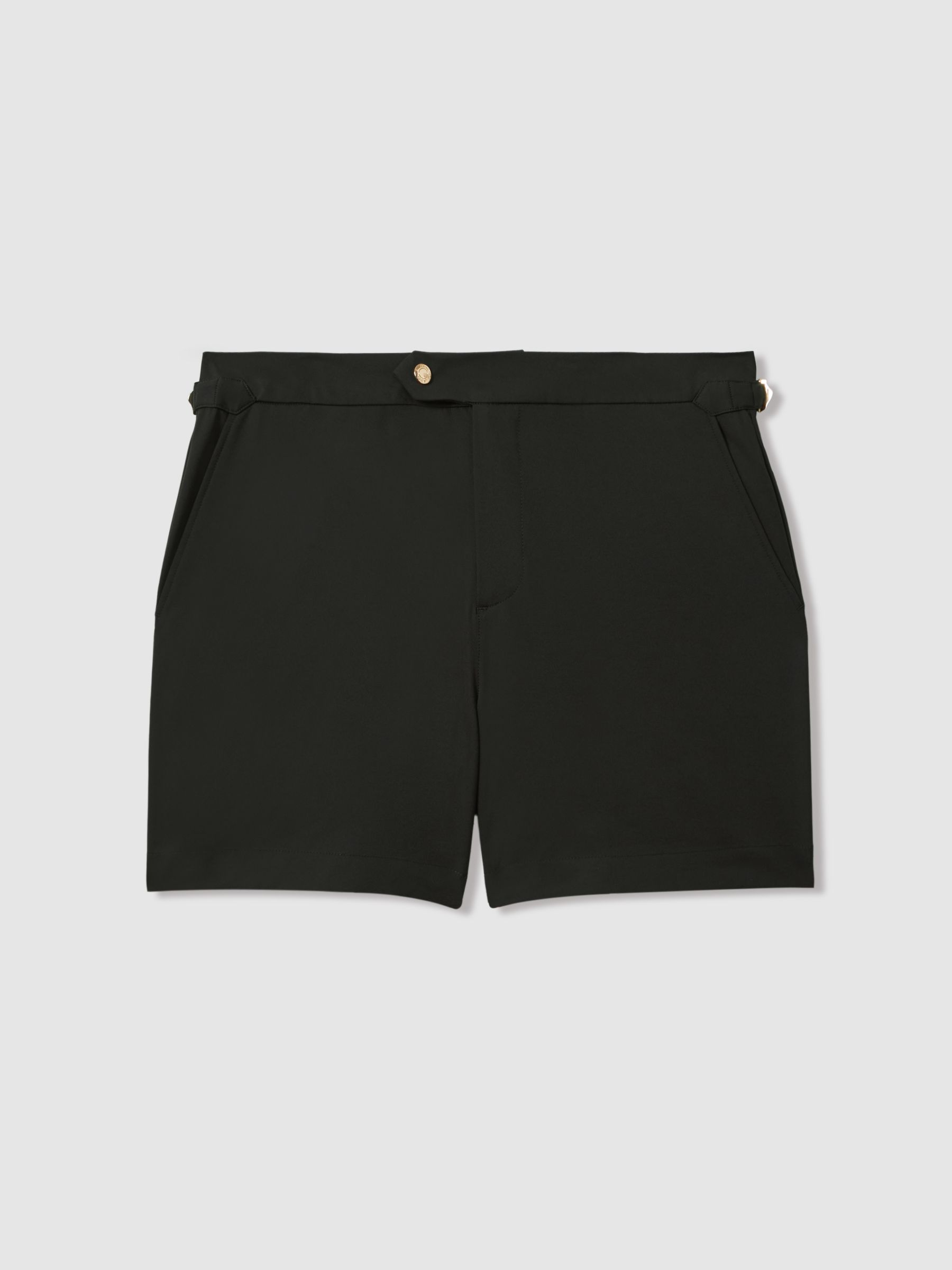 Side Adjuster Swim Shorts in Bottle Green - Image 2 of 6