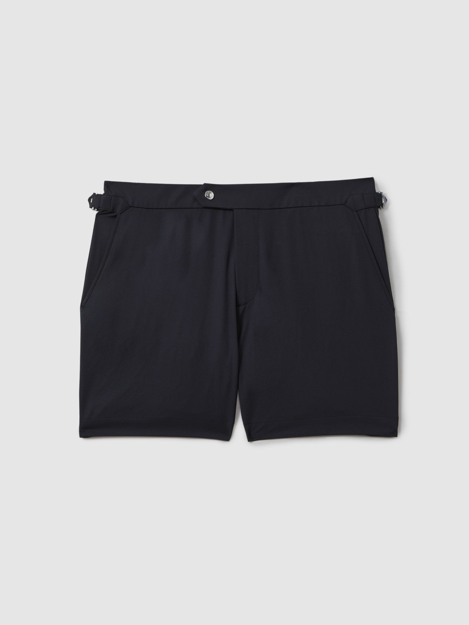 Side Adjuster Swim Shorts in Navy - Image 2 of 5