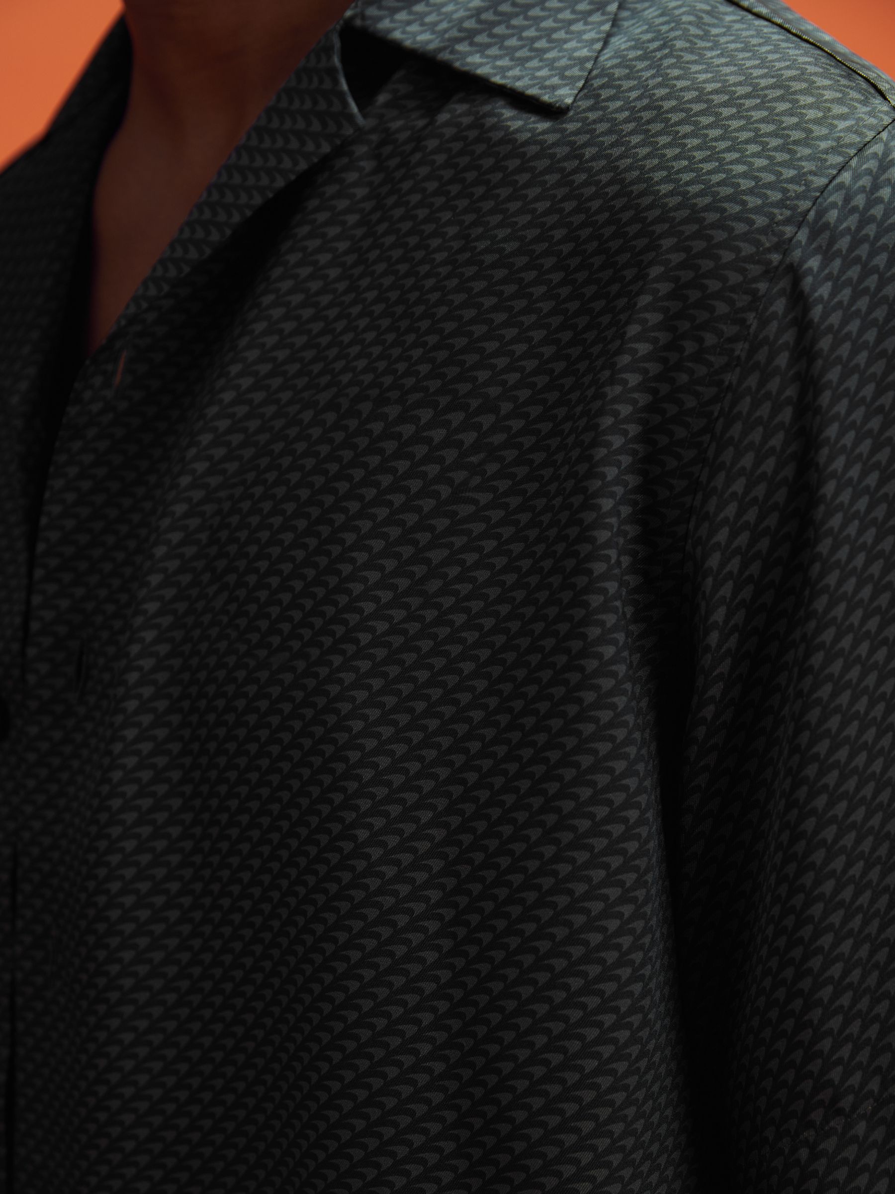 McLaren F1 Cuban Collar Shirt in Black - Image 4 of 8