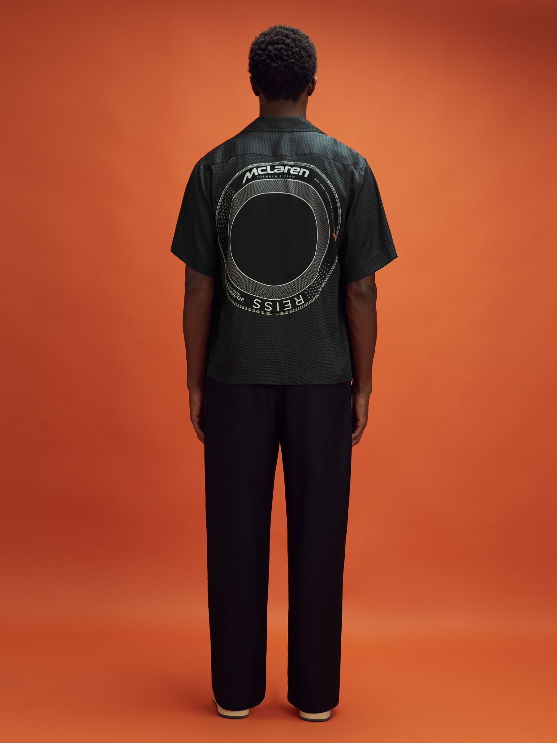 McLaren F1 Cuban Collar Shirt in Black - Image 5 of 8