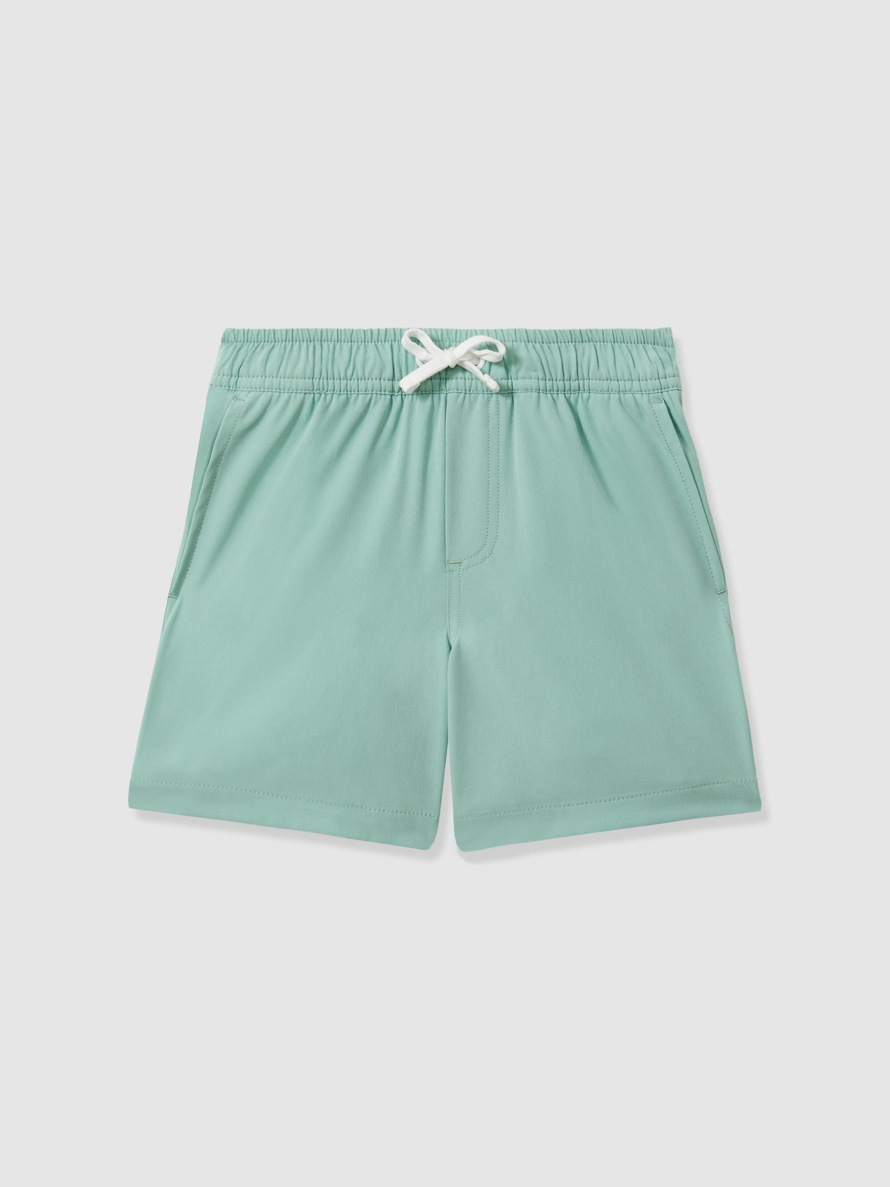 Senior Plain Drawstring Waist Swim Shorts in Aqua - Image 2 of 4
