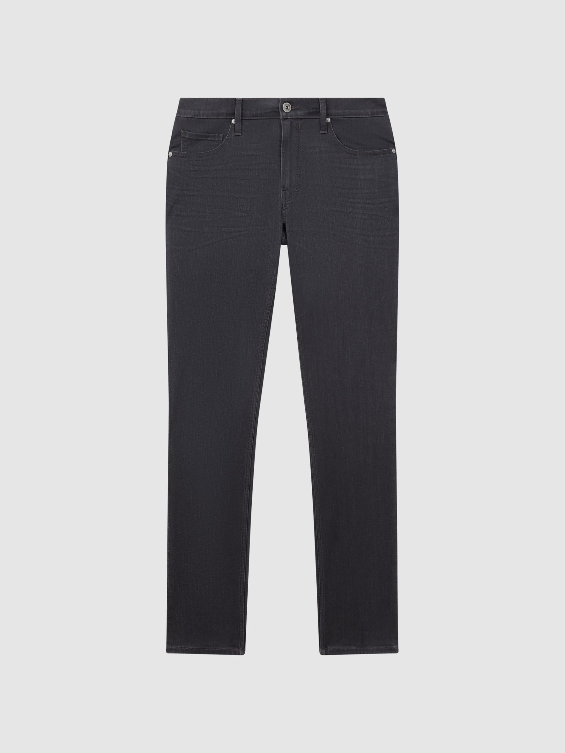 Paige High Slim Fit Stretch Jeans in Black - Image 2 of 5