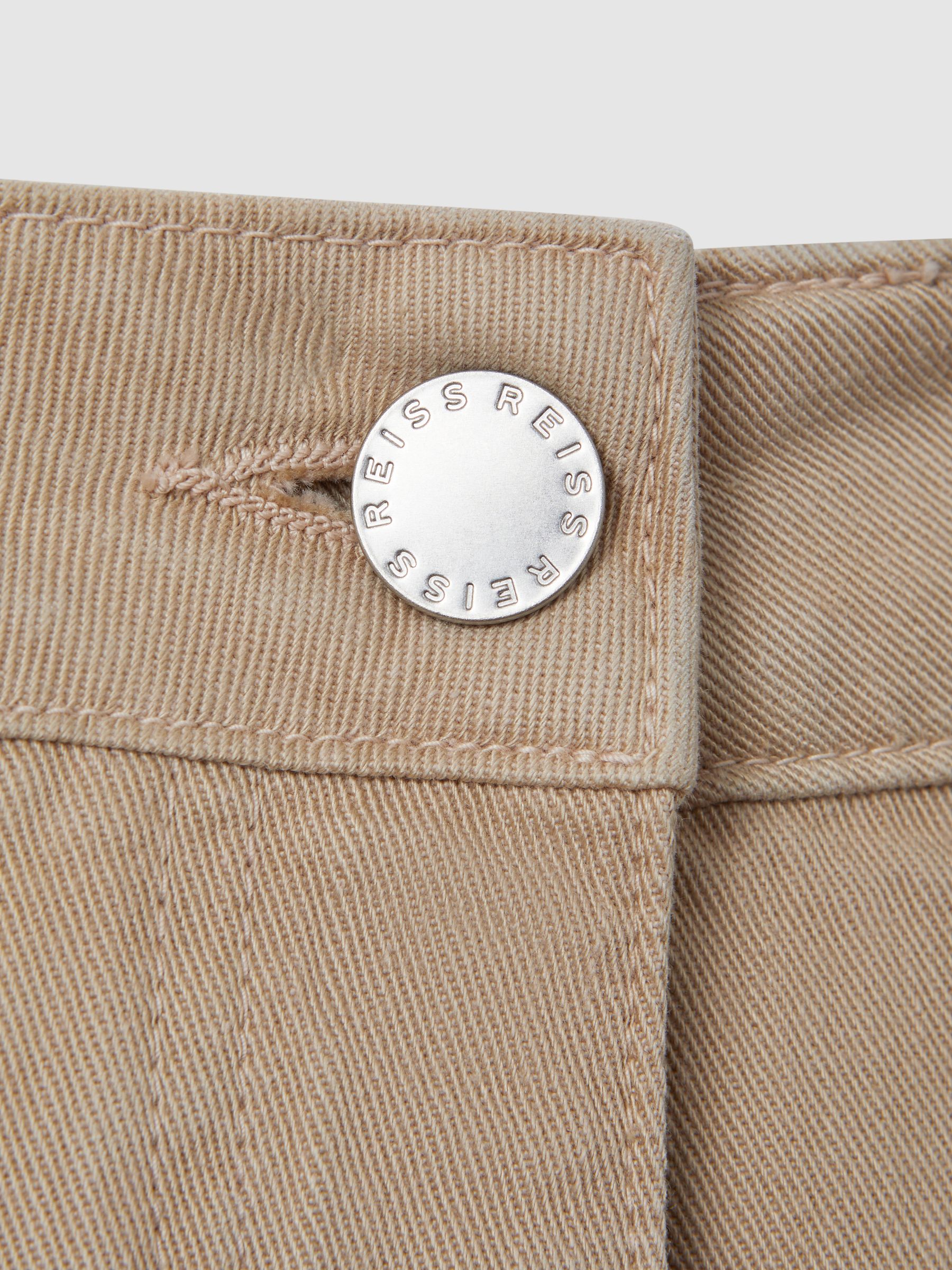 Garment Dyed Wide Leg Trousers in Light Camel - Image 6 of 7