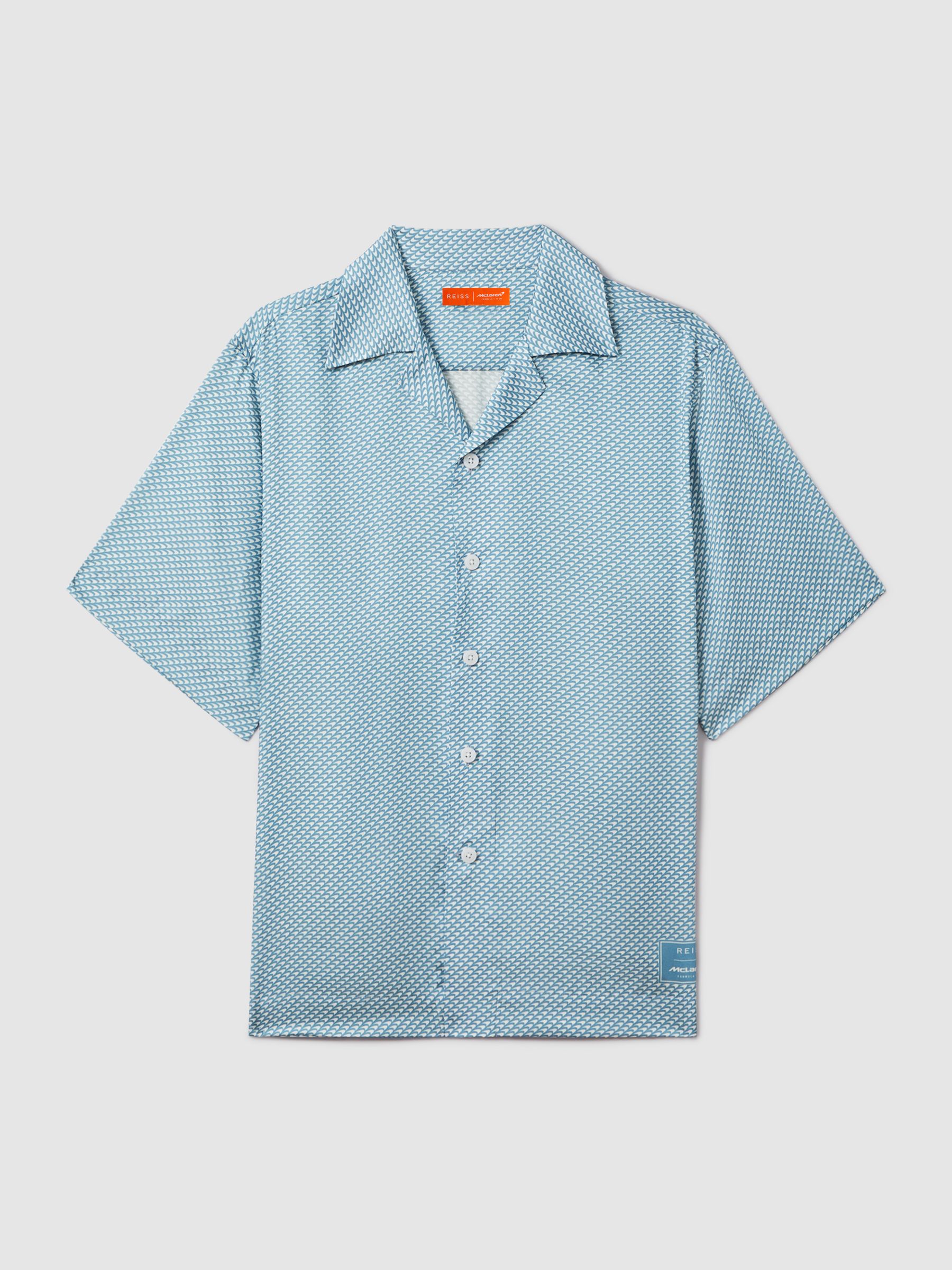 McLaren F1 Cuban Collar Shirt in Airforce Blue - Image 2 of 7
