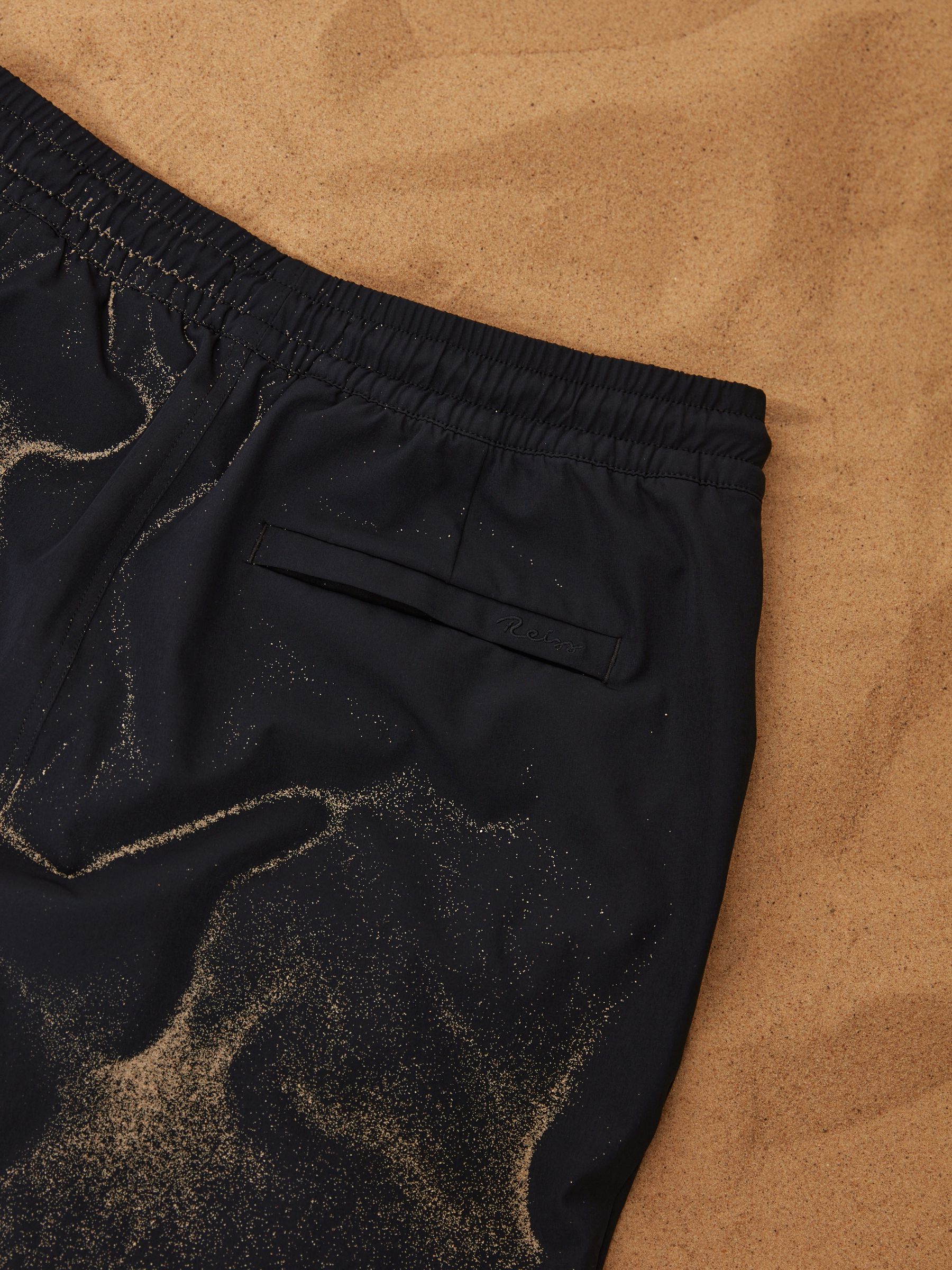 Plain Drawstring Waist Swim Shorts in Navy - Image 4 of 7