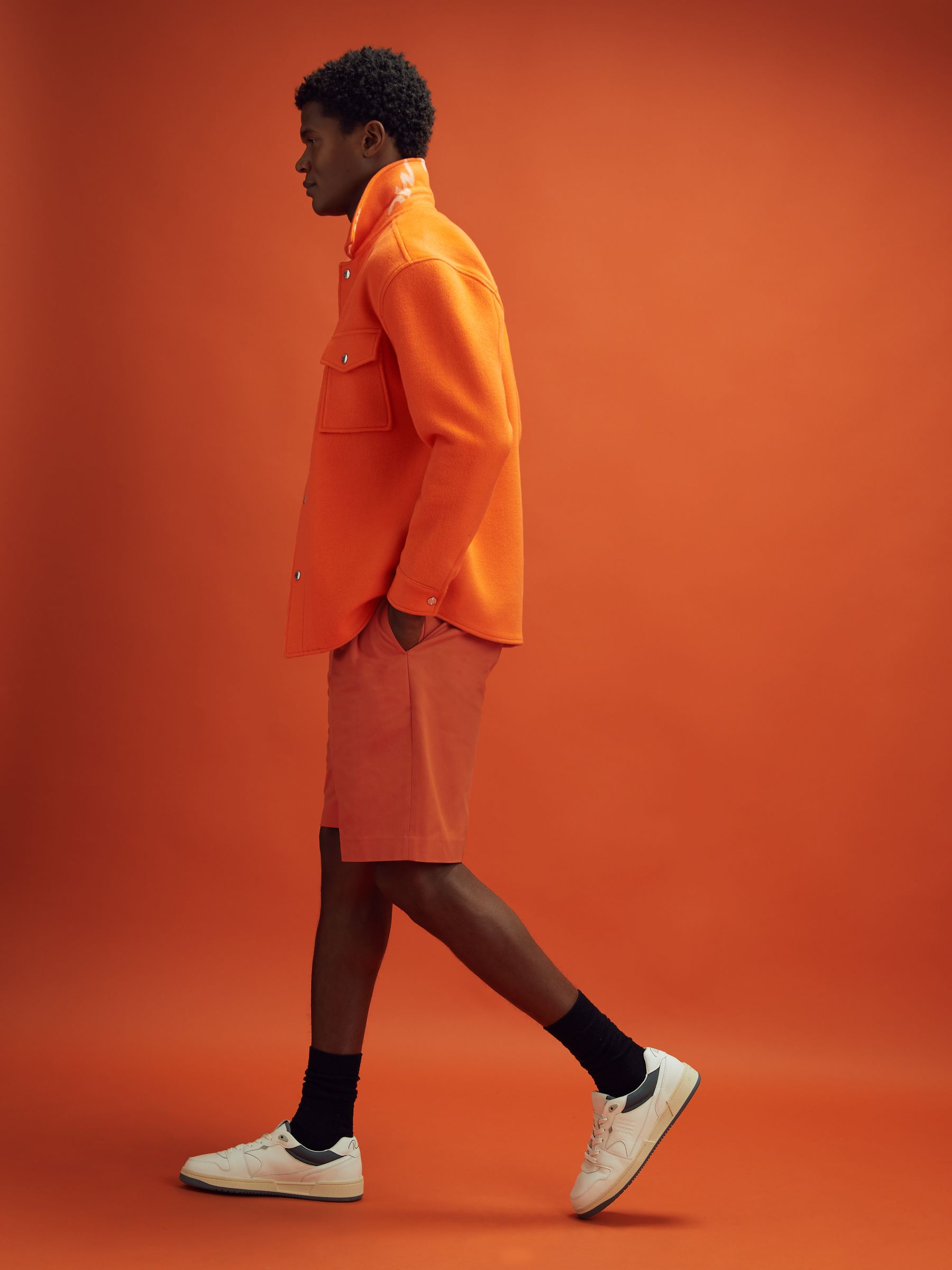 McLaren F1 Twill Relaxed Shorts in Papaya - Image 4 of 6