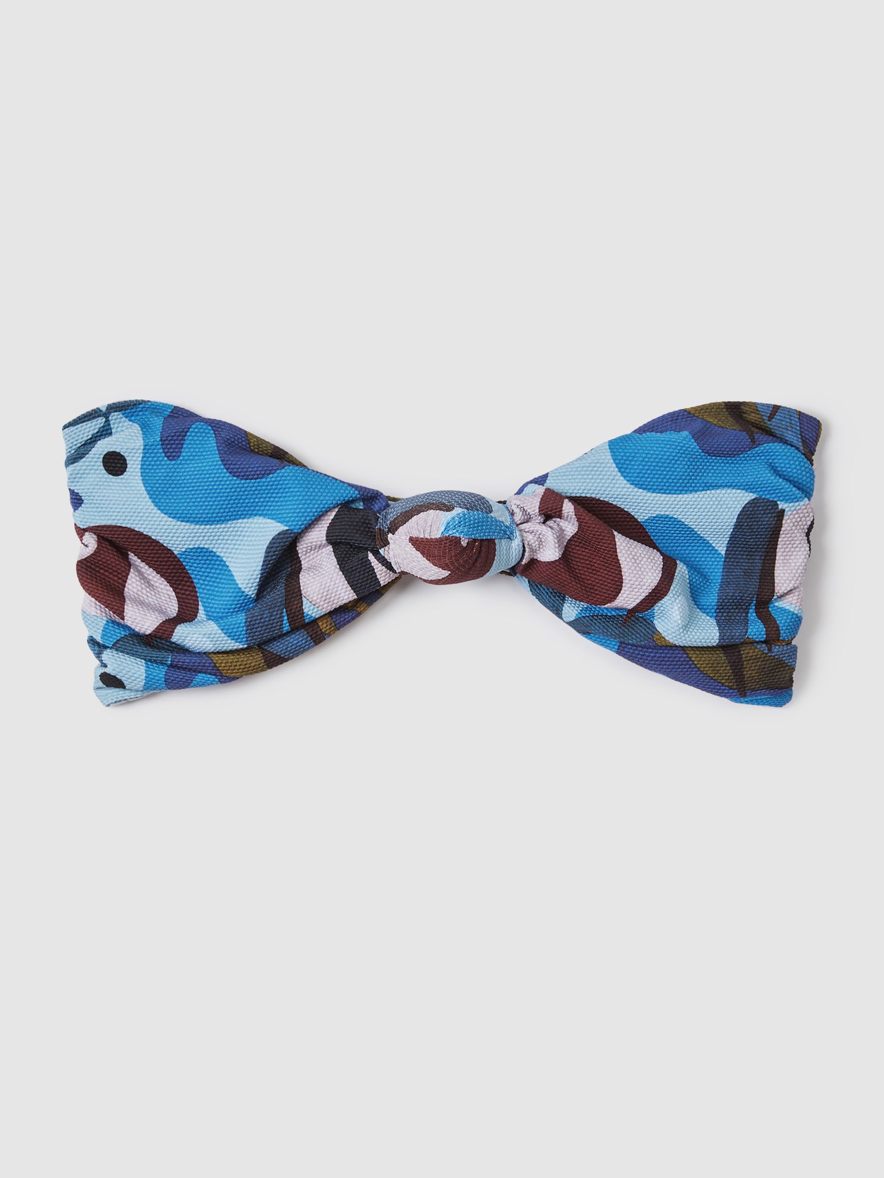 FELLA Bandeau Knot Bikini Top in Blue Multi - Image 2 of 5