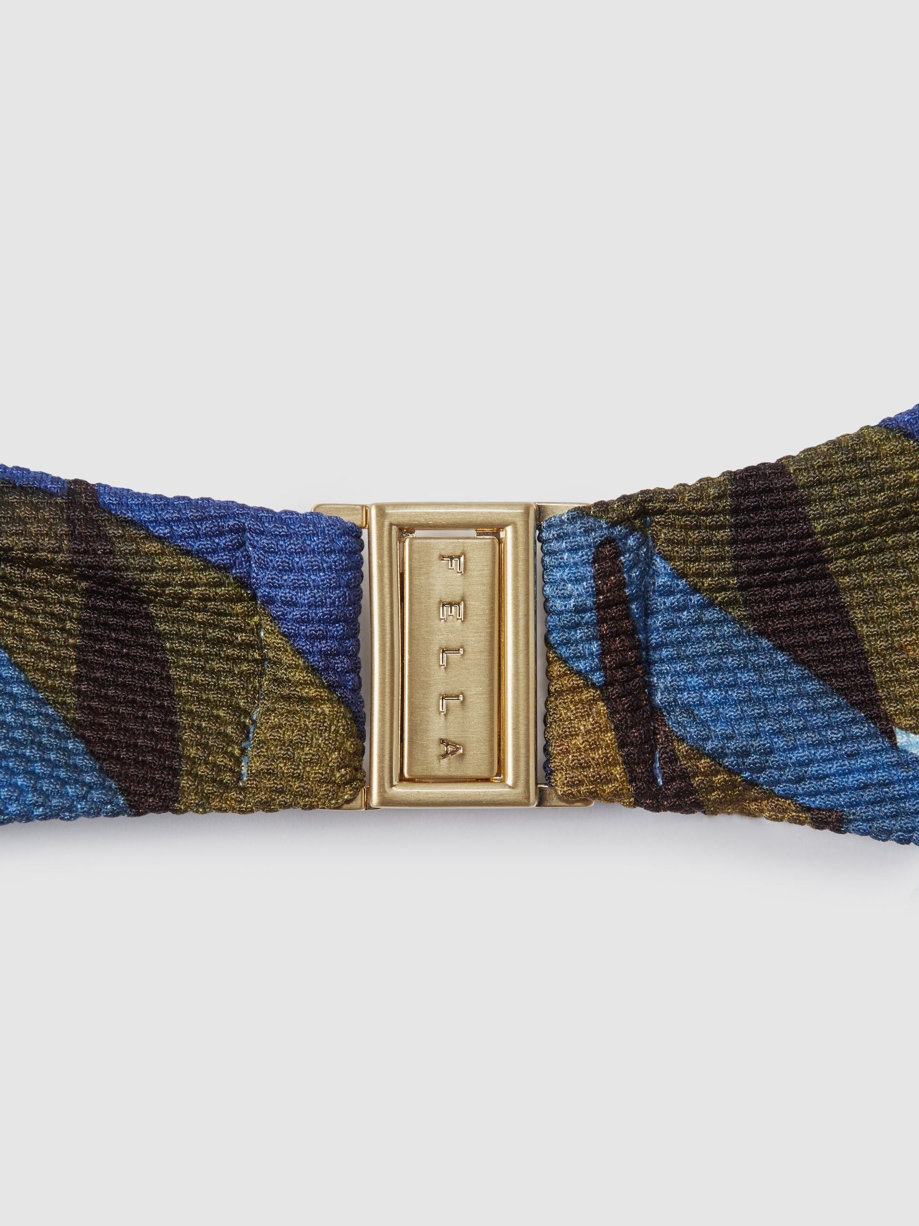 FELLA Bandeau Knot Bikini Top in Blue Multi - Image 5 of 5