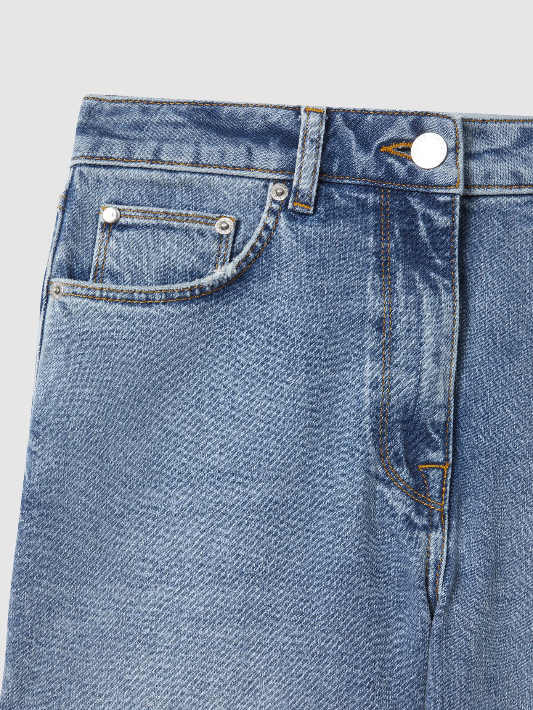 Mid Rise Straight Leg Jeans in Light Blue - Image 5 of 6