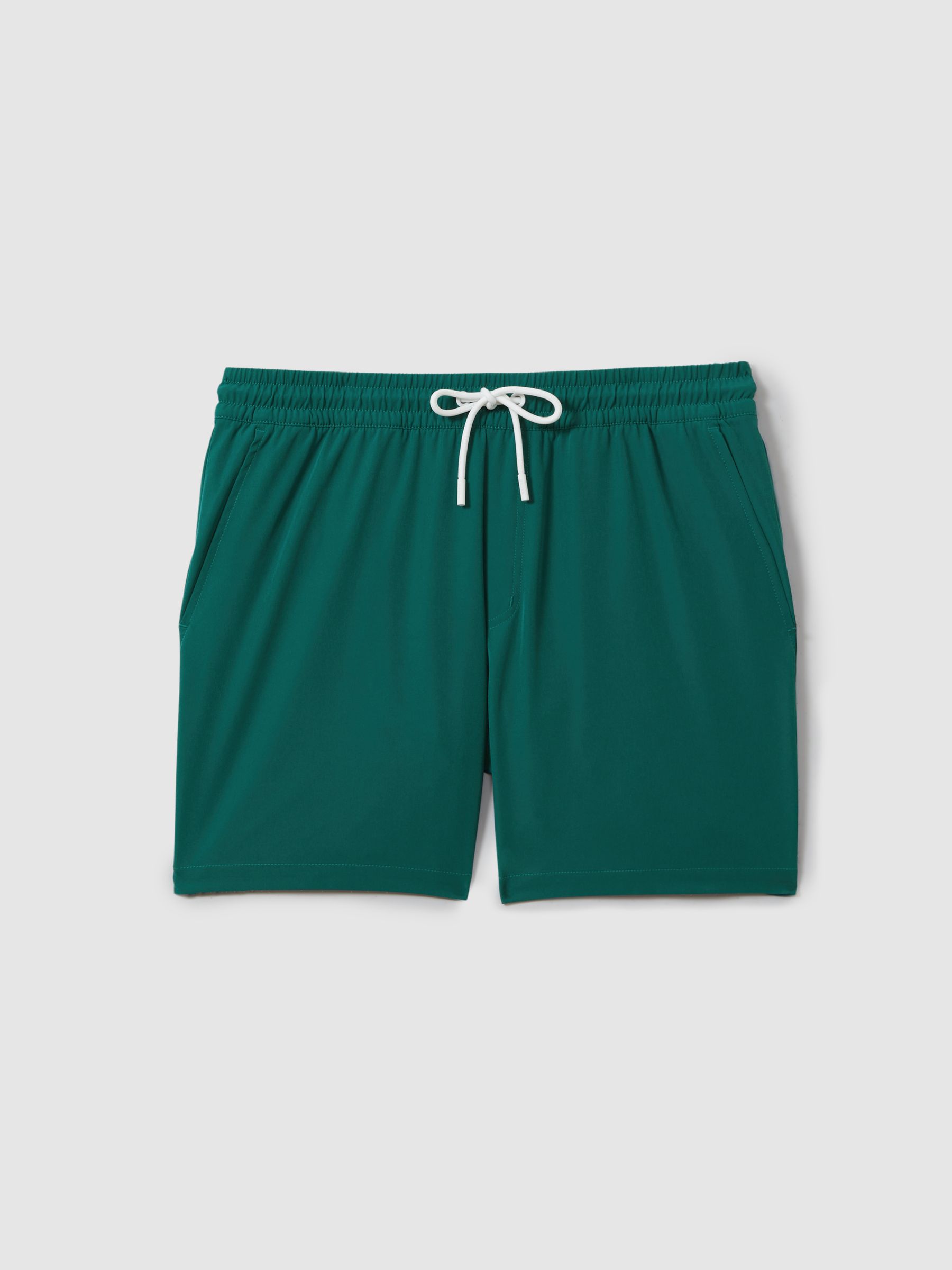 Shore Teal Plain Drawstring Waist Swim Shorts - Image 2 of 6