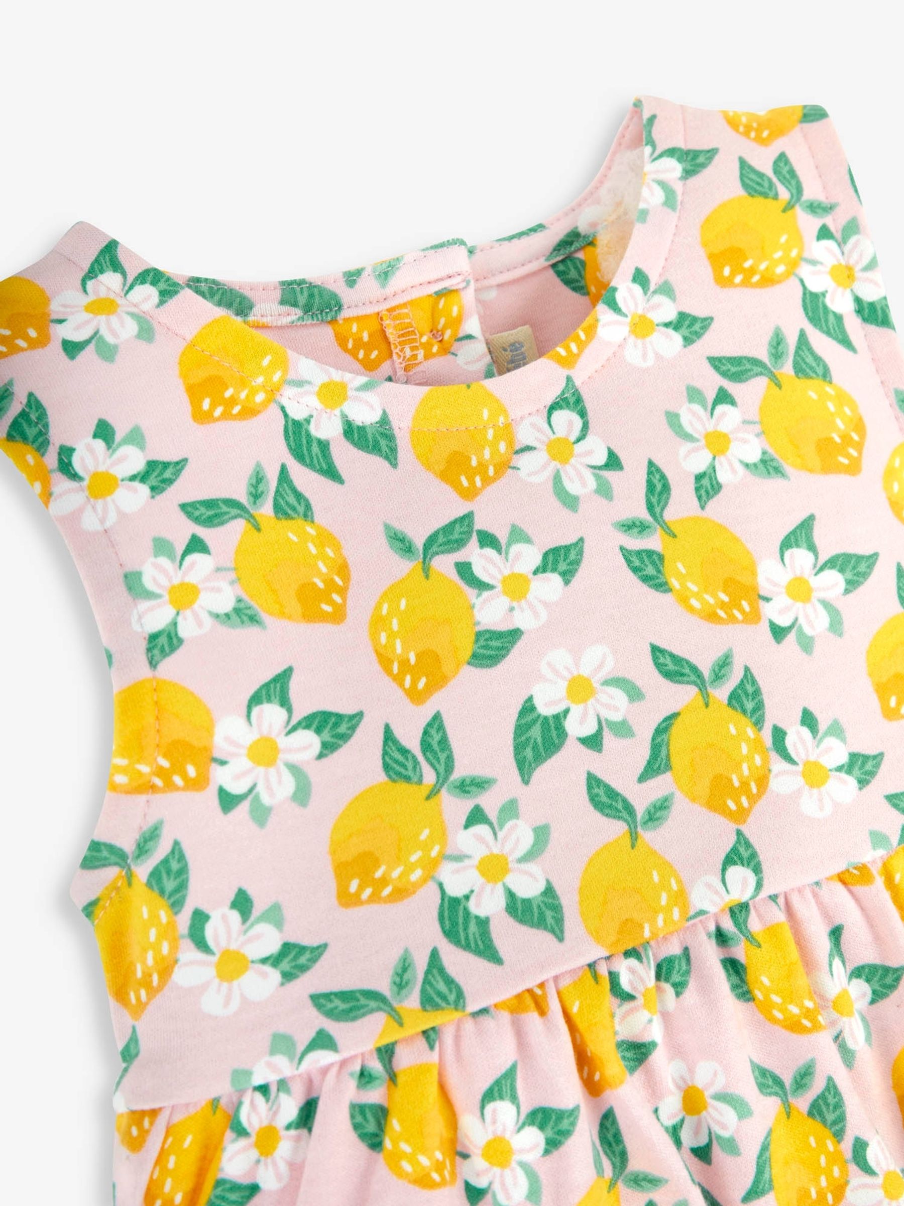 Pink Lemon Floral With Pet In Pocket Summer Dress - Image 3 of 4