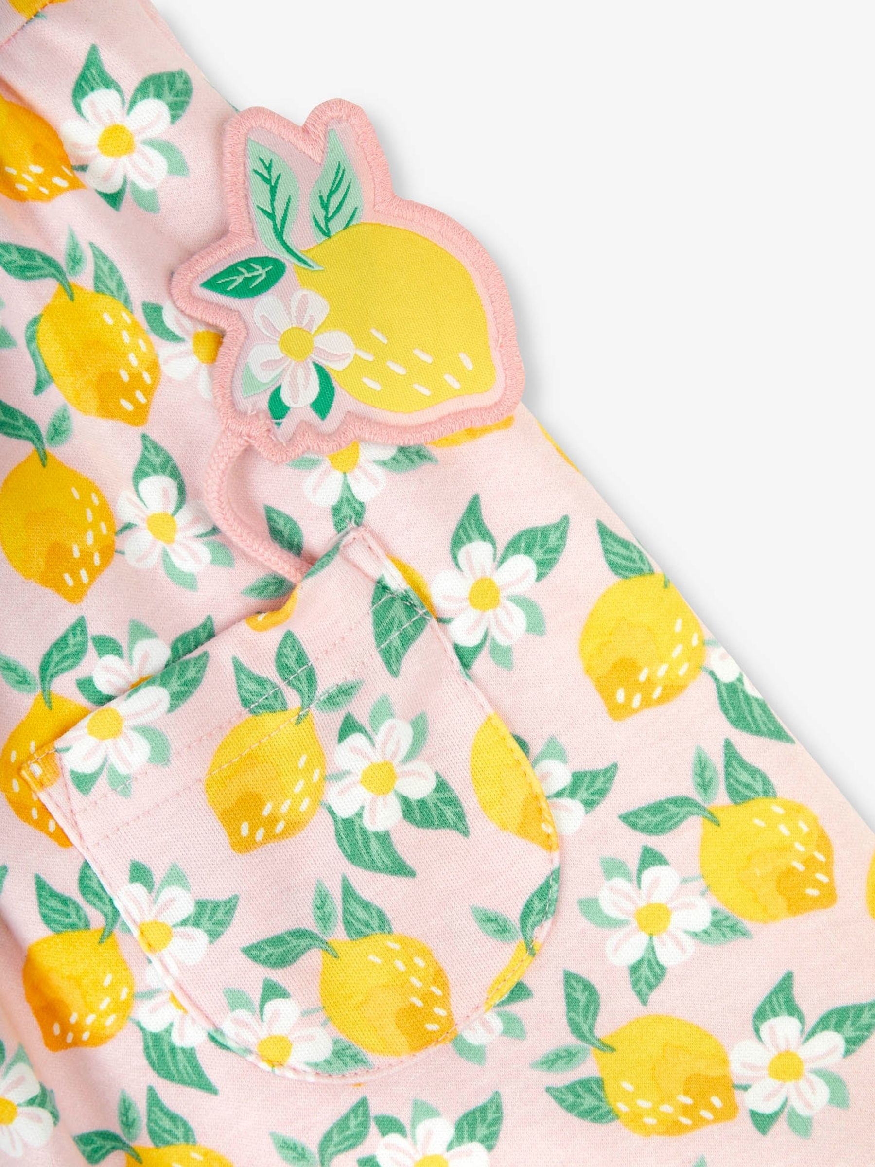 Pink Lemon Floral With Pet In Pocket Summer Dress - Image 4 of 4