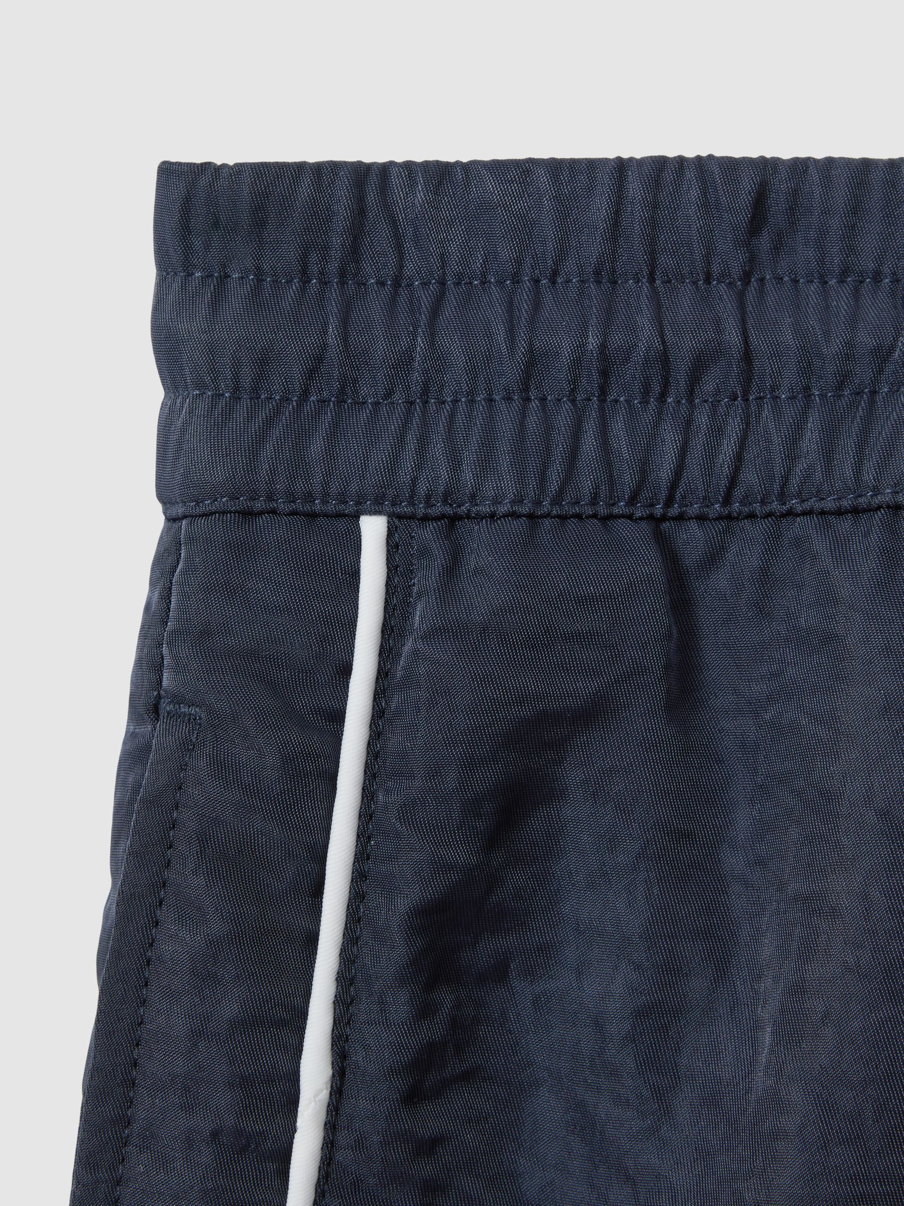 Piped Drawstring Swim Shorts in Navy - Image 6 of 6