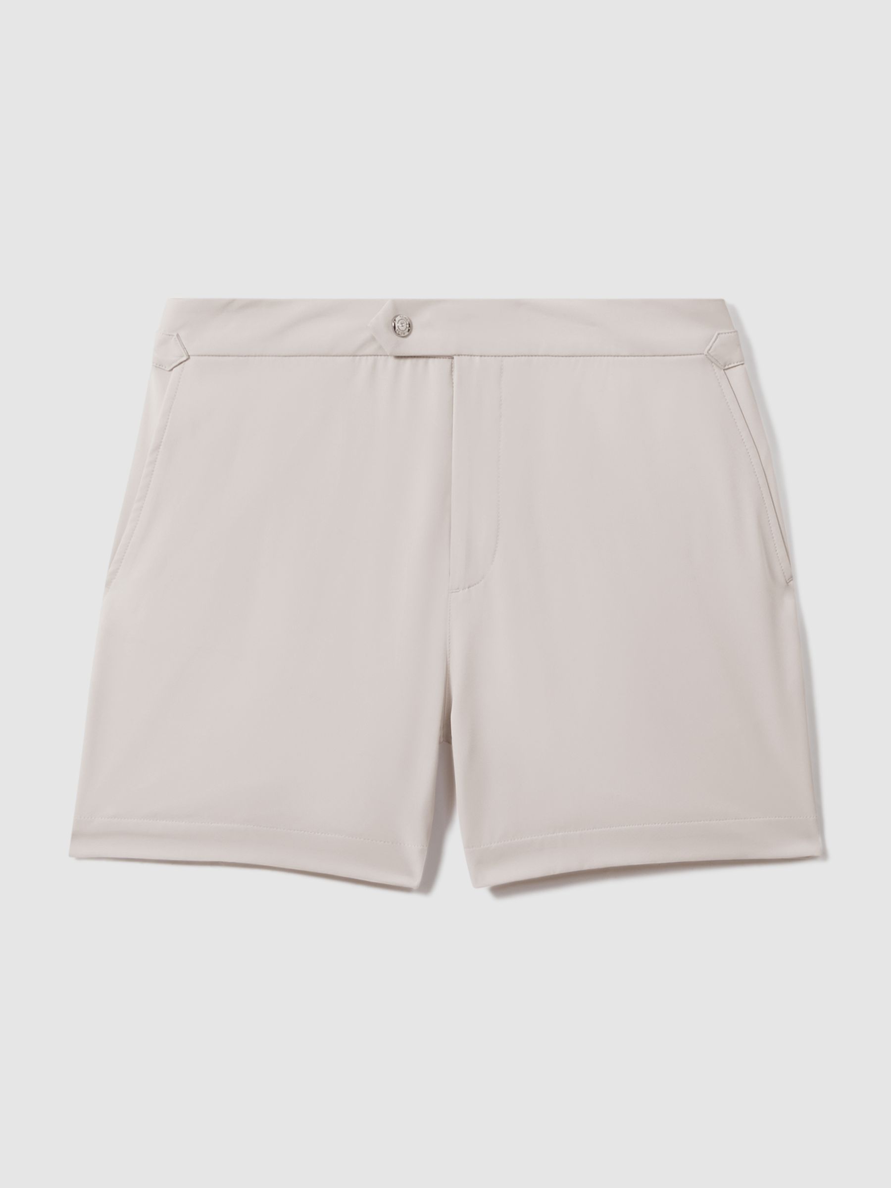 Side Adjuster Swim Shorts in Off White - Image 2 of 7