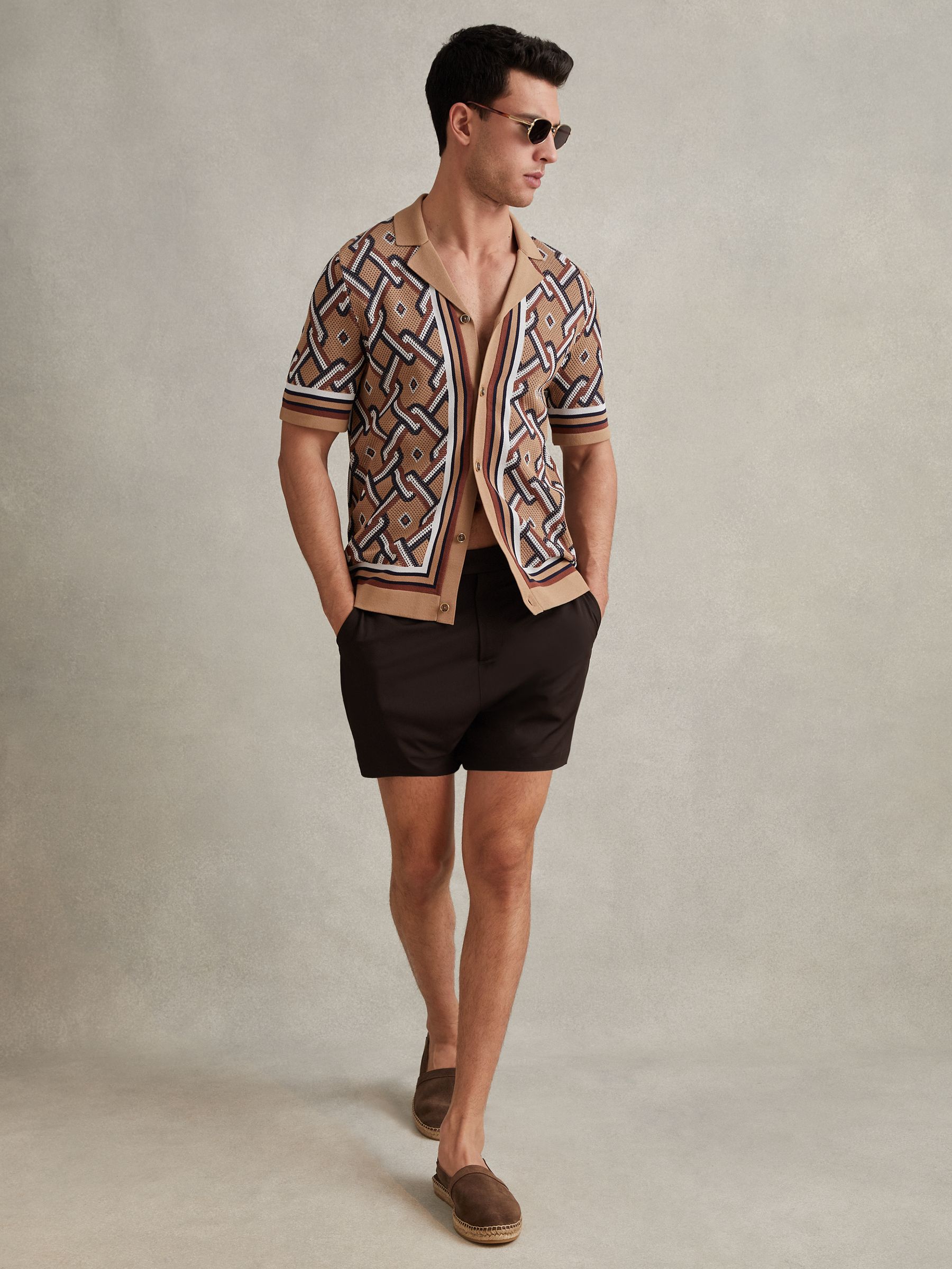 Side Adjuster Swim Shorts in Chocolate - Image 3 of 6