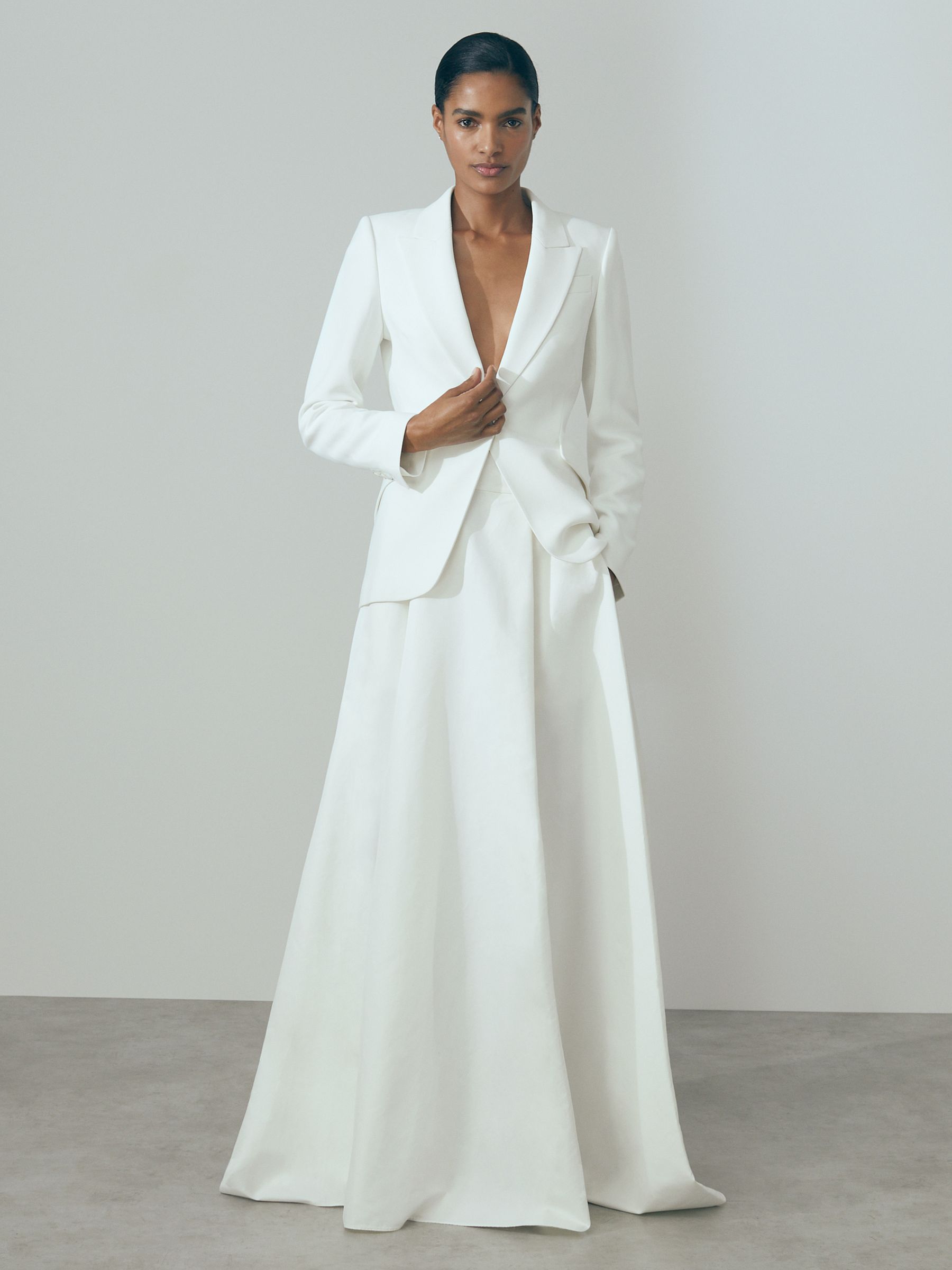 Atelier Tie Back Bridal Skirt in Ivory - Image 1 of 5