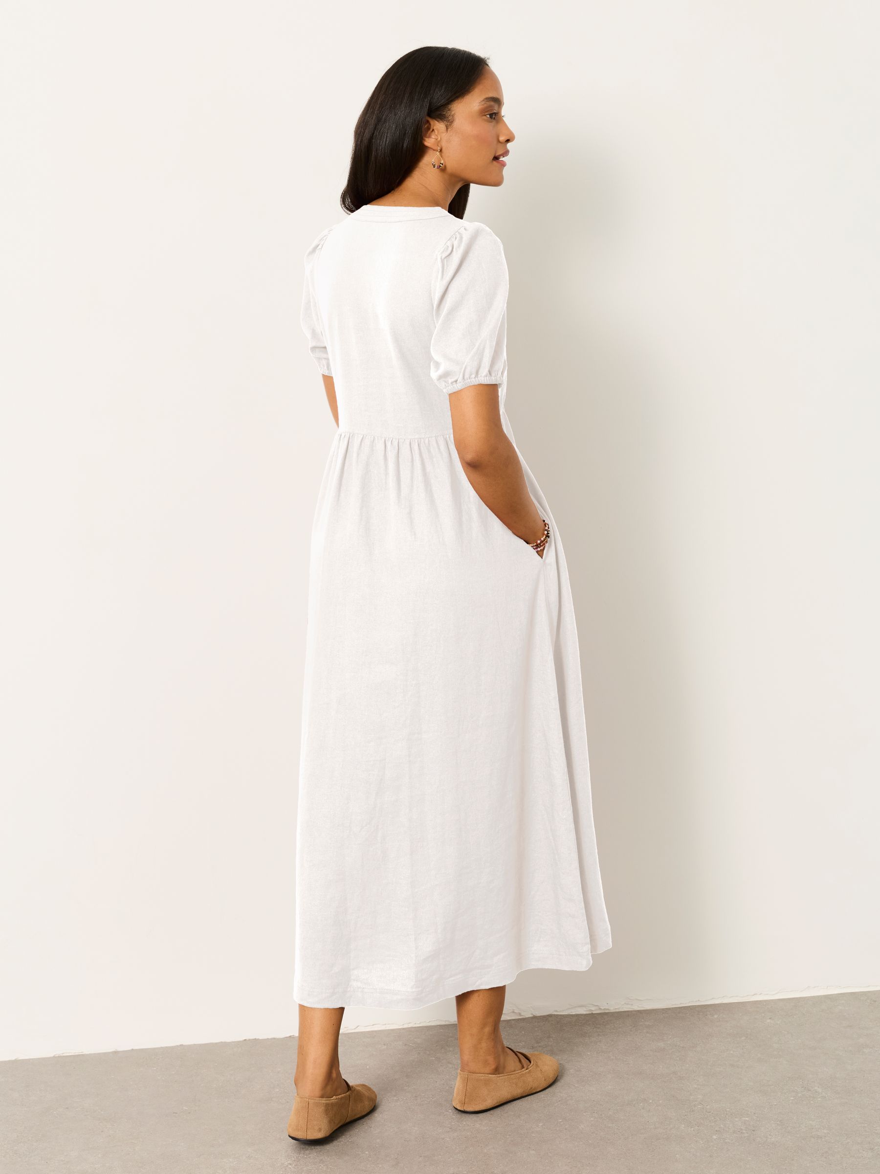 Remi White Linen Dress - Image 2 of 6